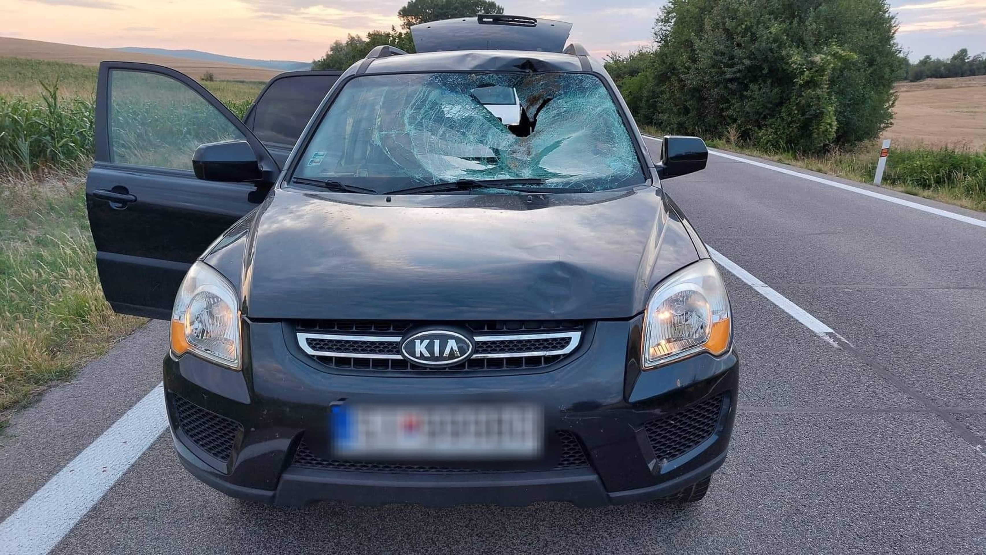 Poškodené auto.