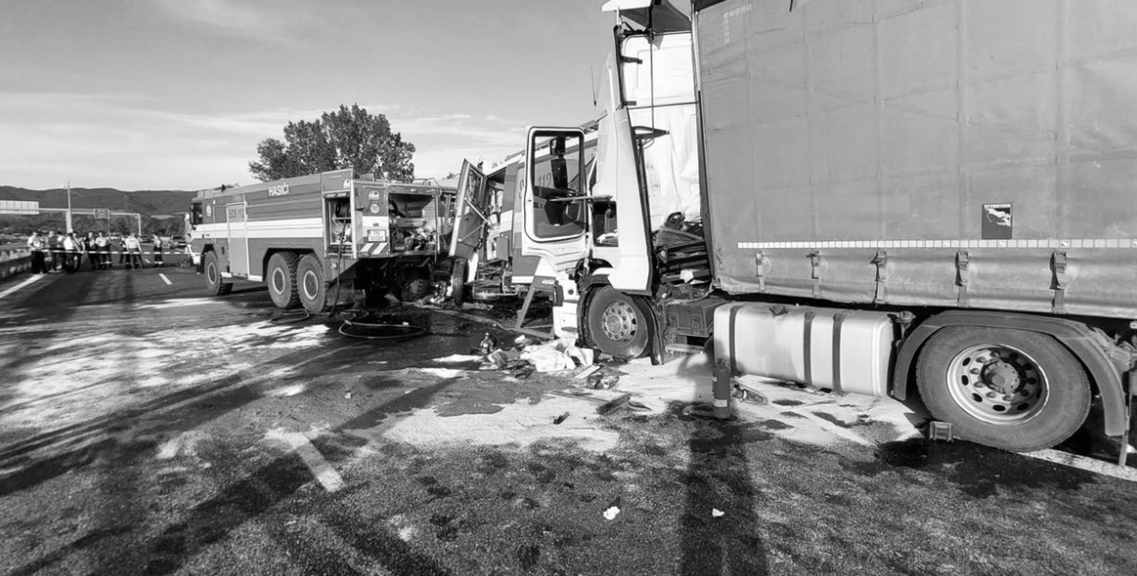 Tragická nehoda na diaľnici D1 pri Hornej Strede.