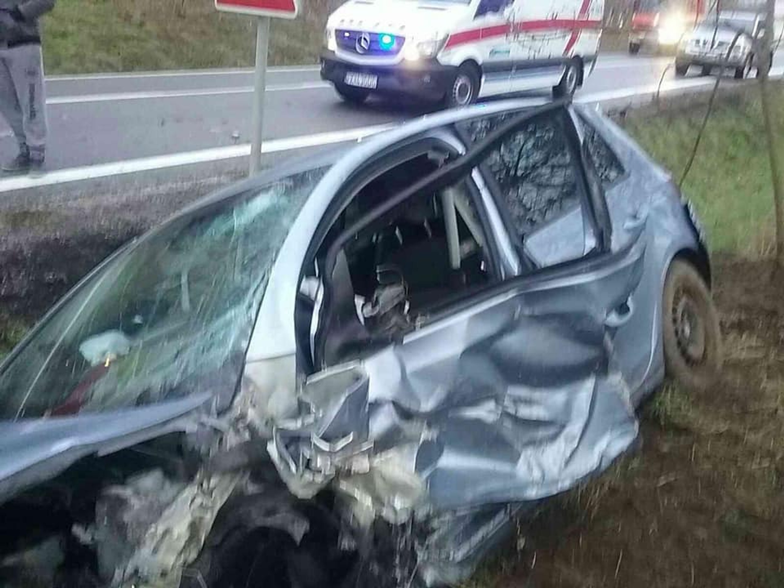 Nehoda pri obci Štefanov (archívna snímka)