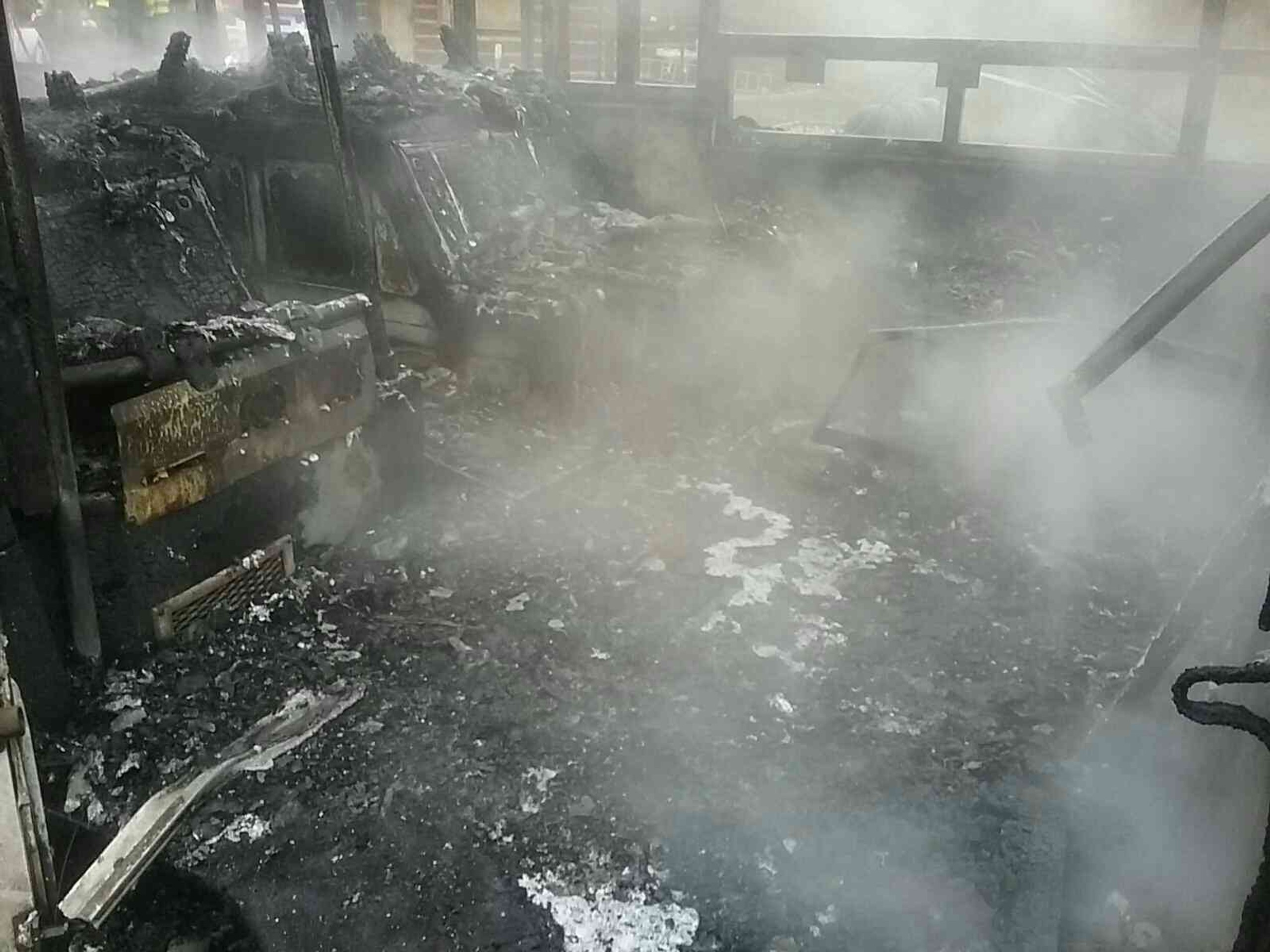 Požiar autobusu MHD v Bratislave.