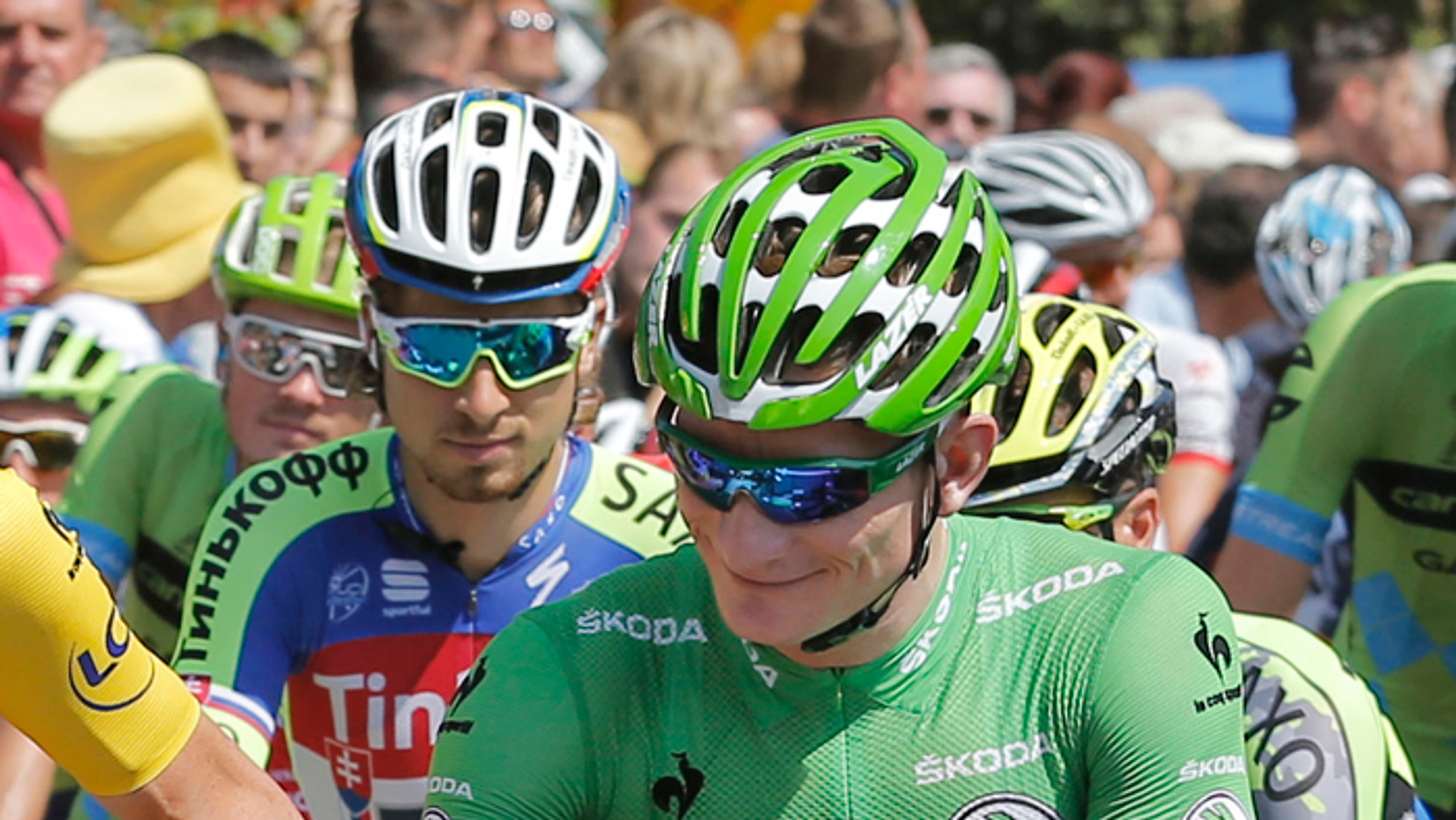 Andre Greipel a Peter Sagan pred štartom 11. etapy TdF.