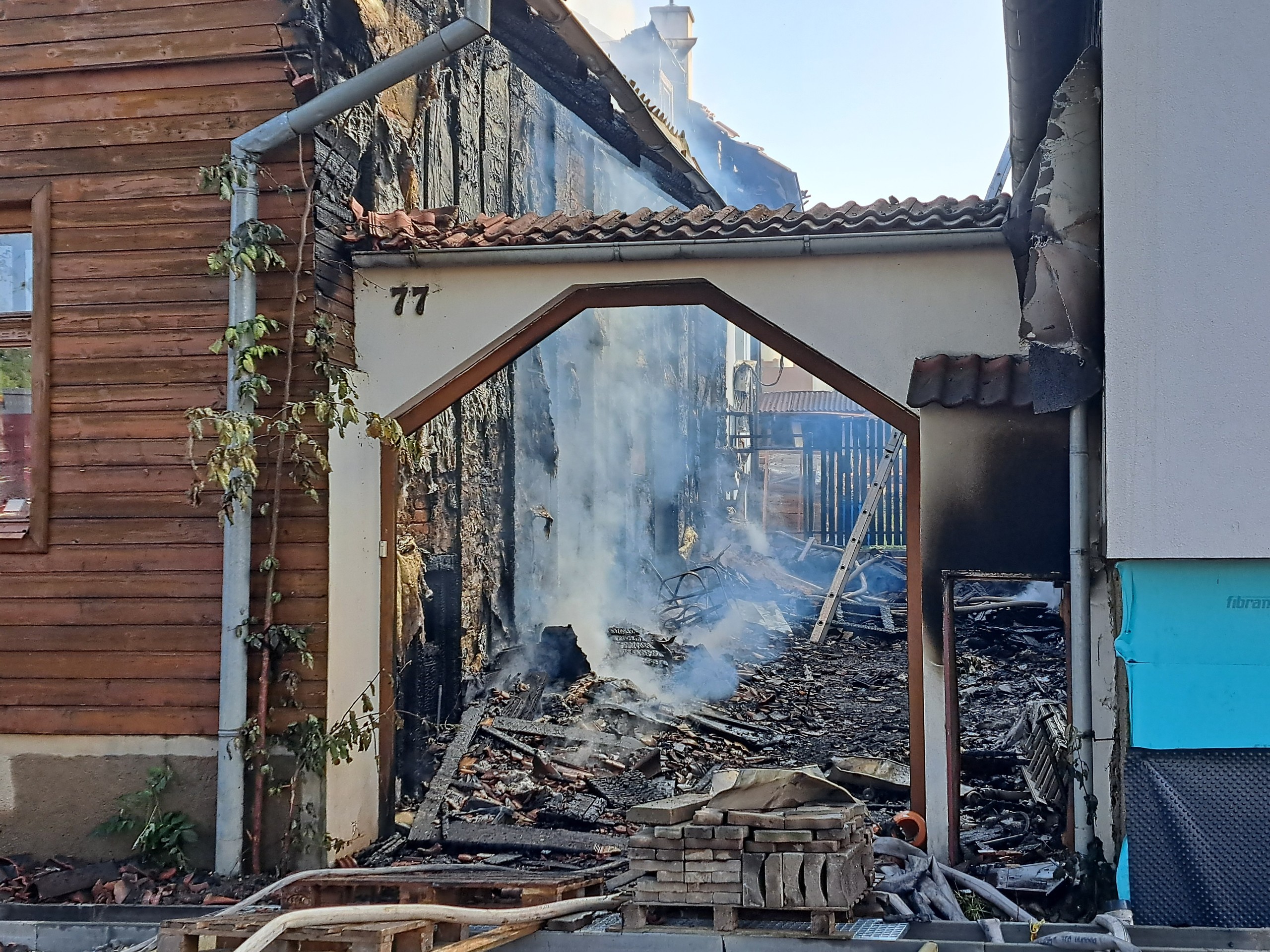 Požiar vo Veľkom Slavkove.