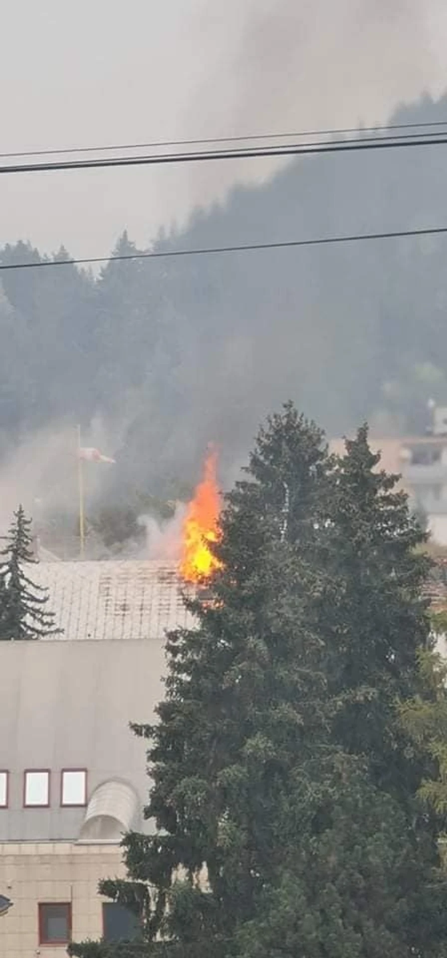 Požiar nemocnice v Ružomberku.