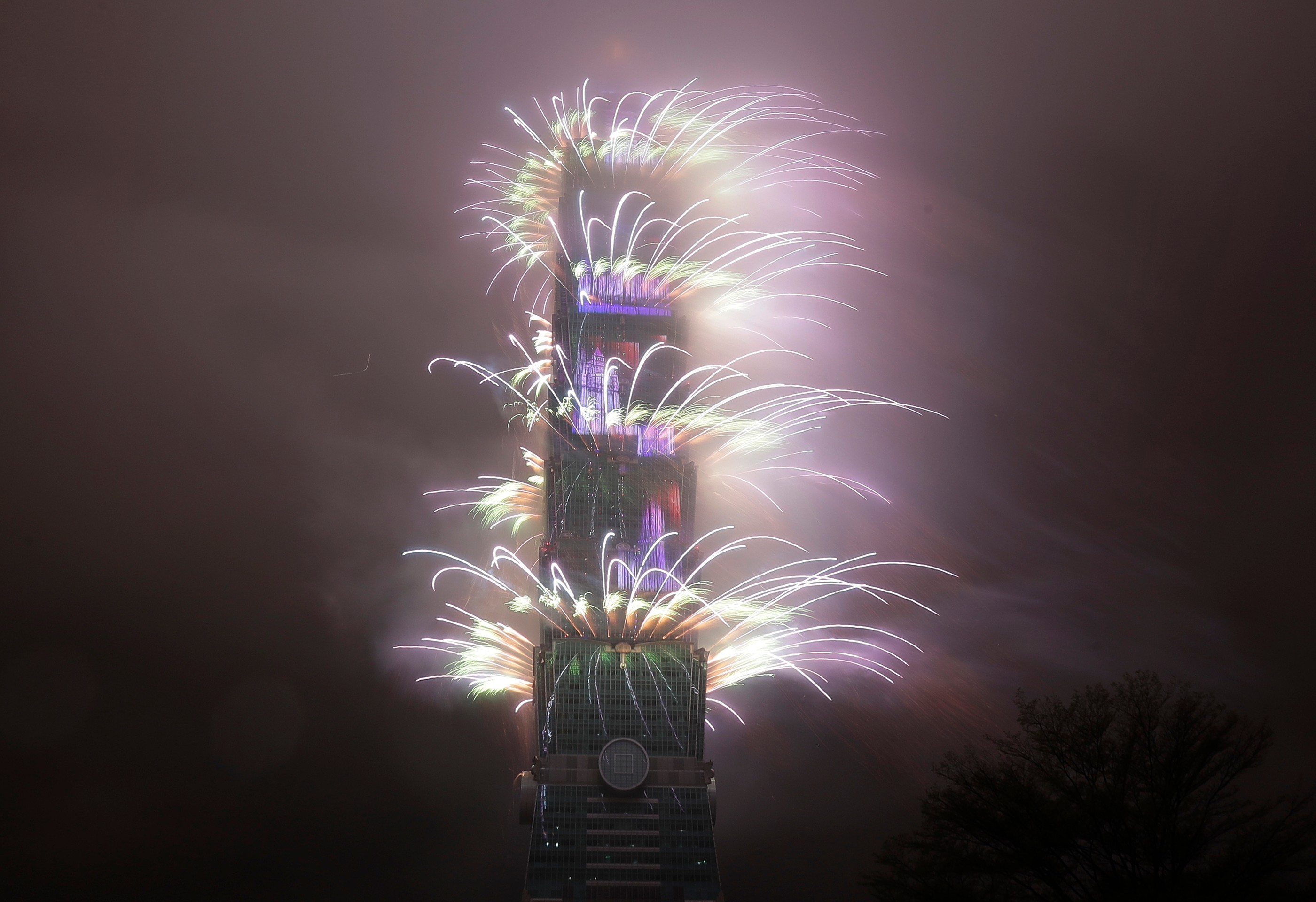 Oslavy Nového roka na Taiwane.