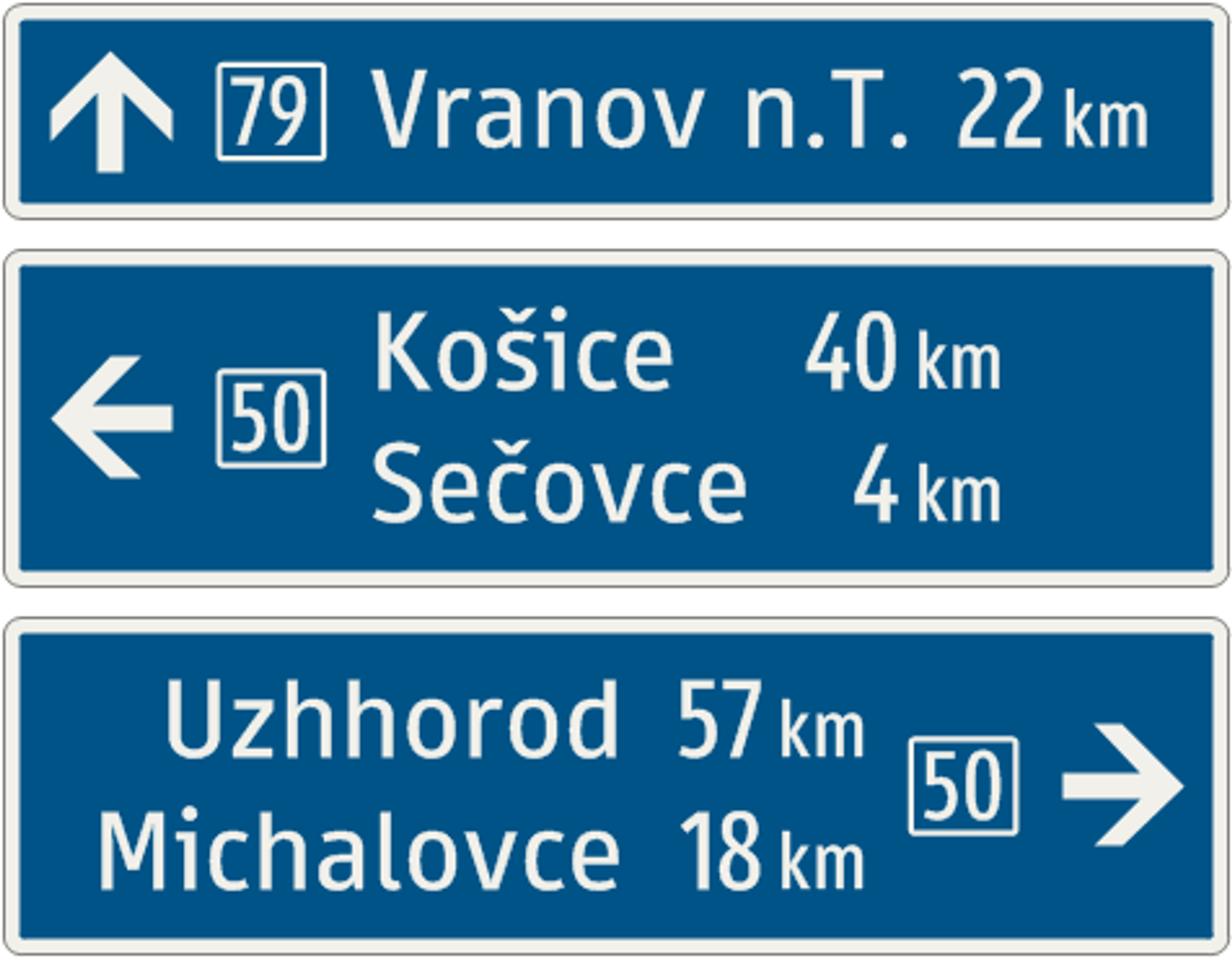 Nová značka ukazujúca vzdialenosti.