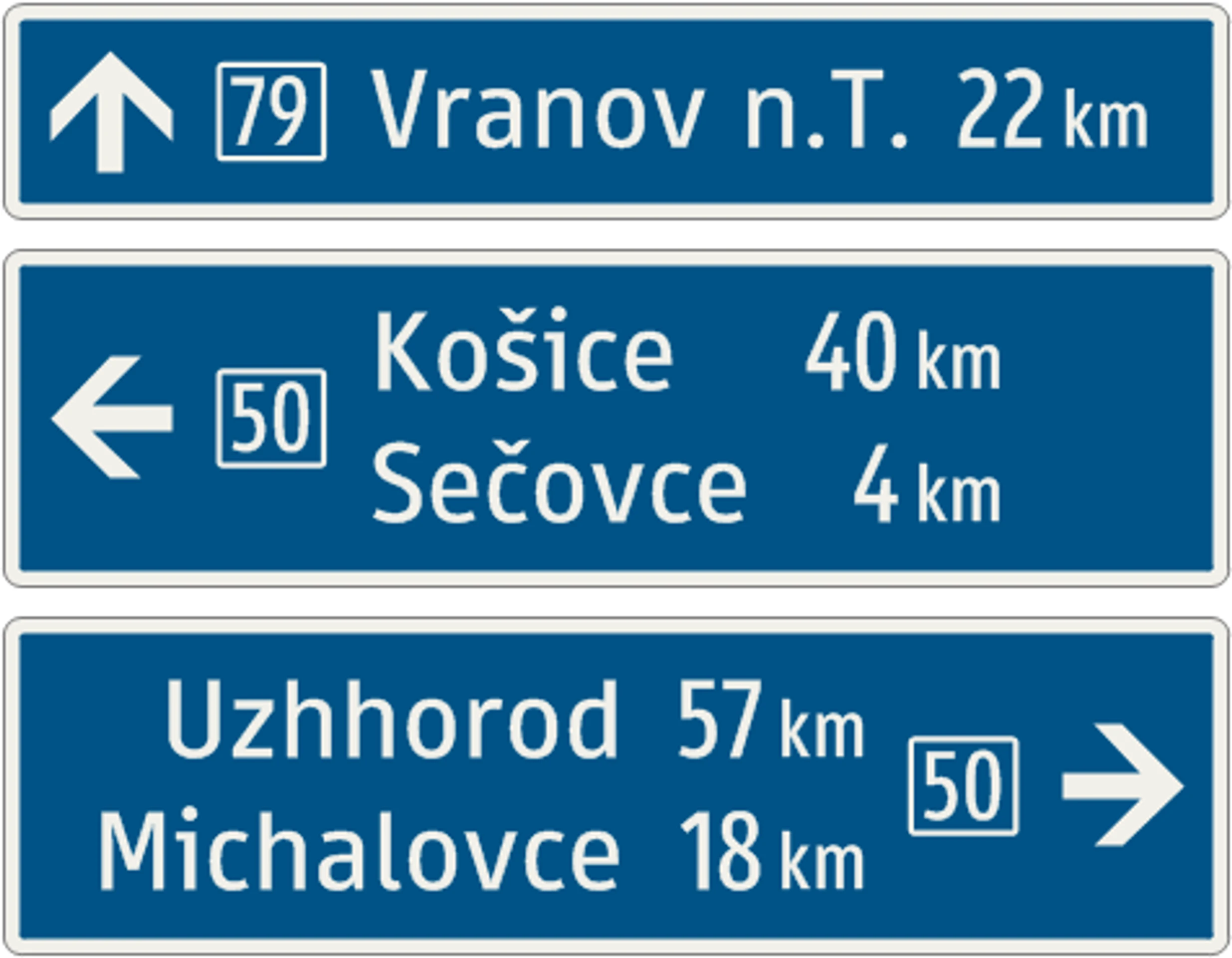 Nová značka ukazujúca vzdialenosti.