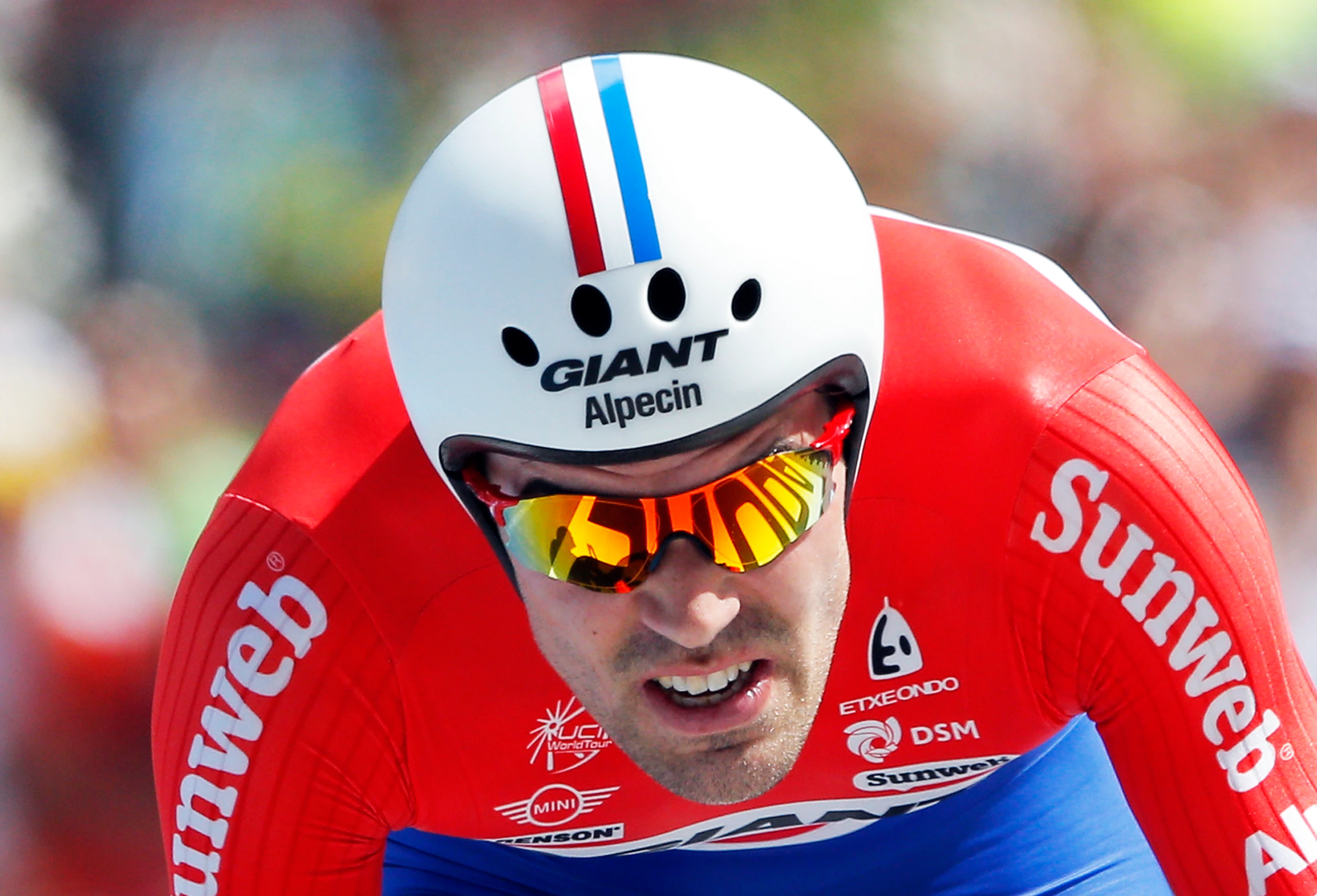 Tom Dumoulin počas horskej časovky TdF