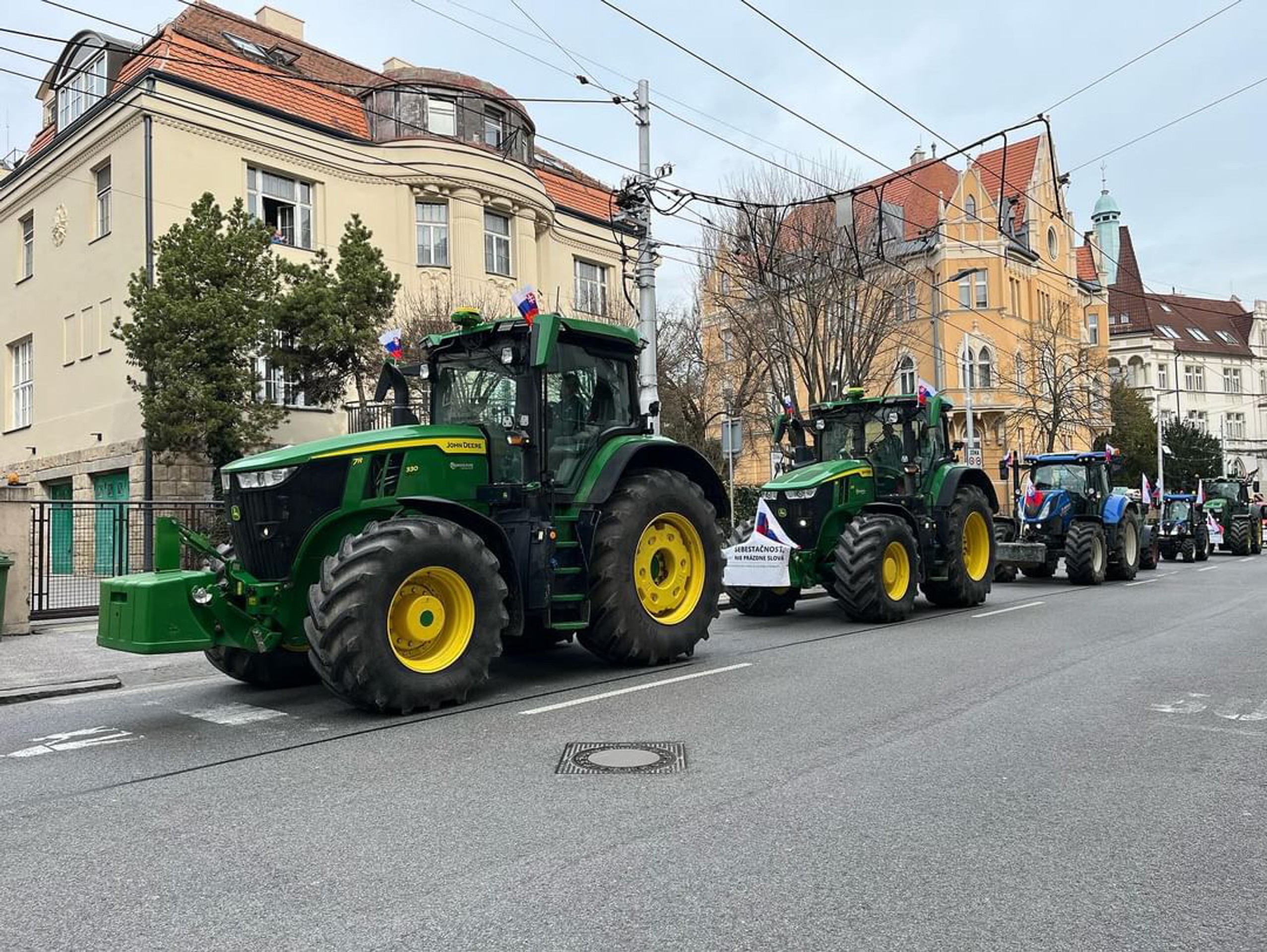 Protest farmárov v Bratislave