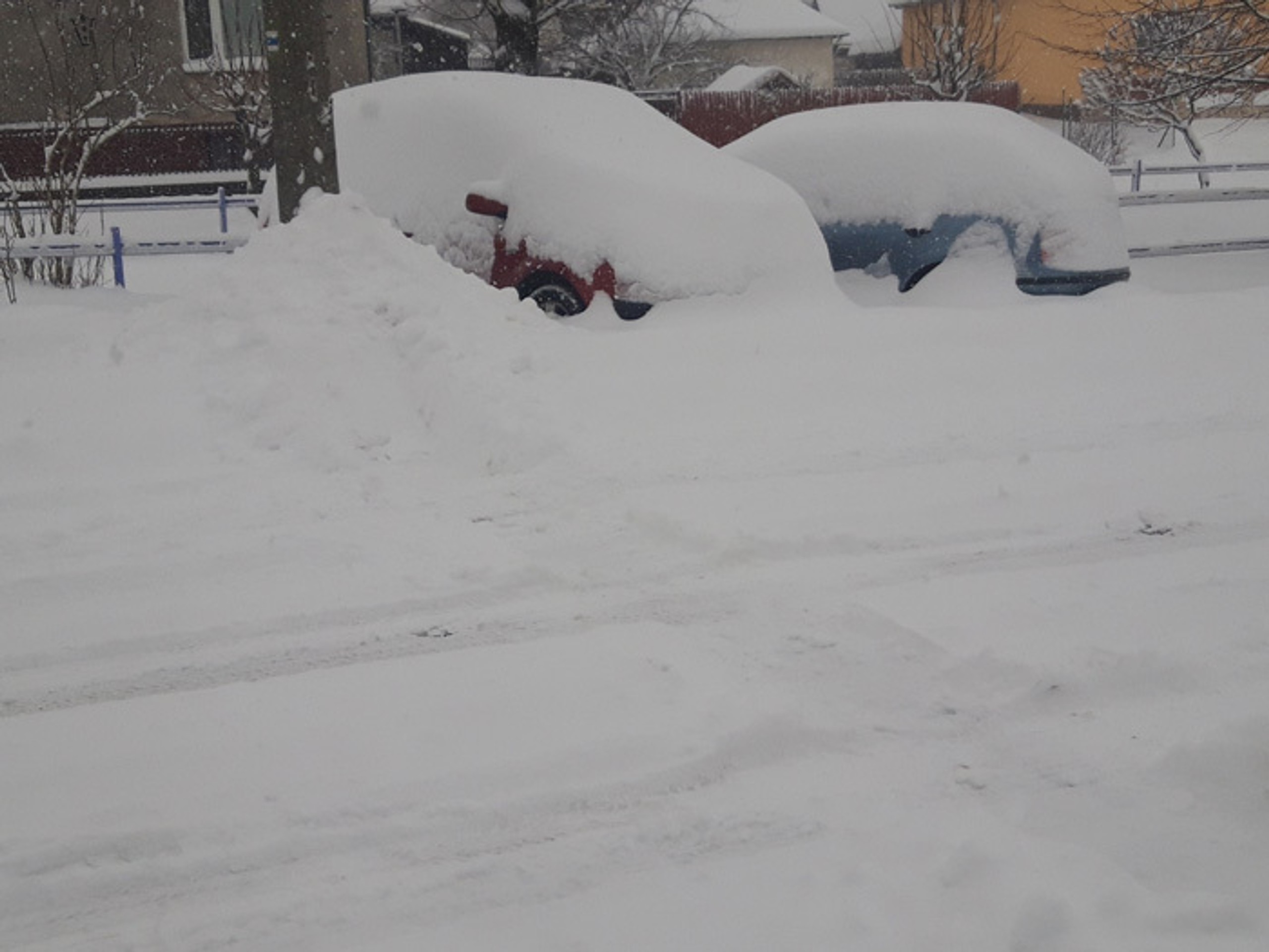 Zasnežená obec Kyjov, okres Stará Ľubovňa, od čitateľa Lukáša Vyšňovského.