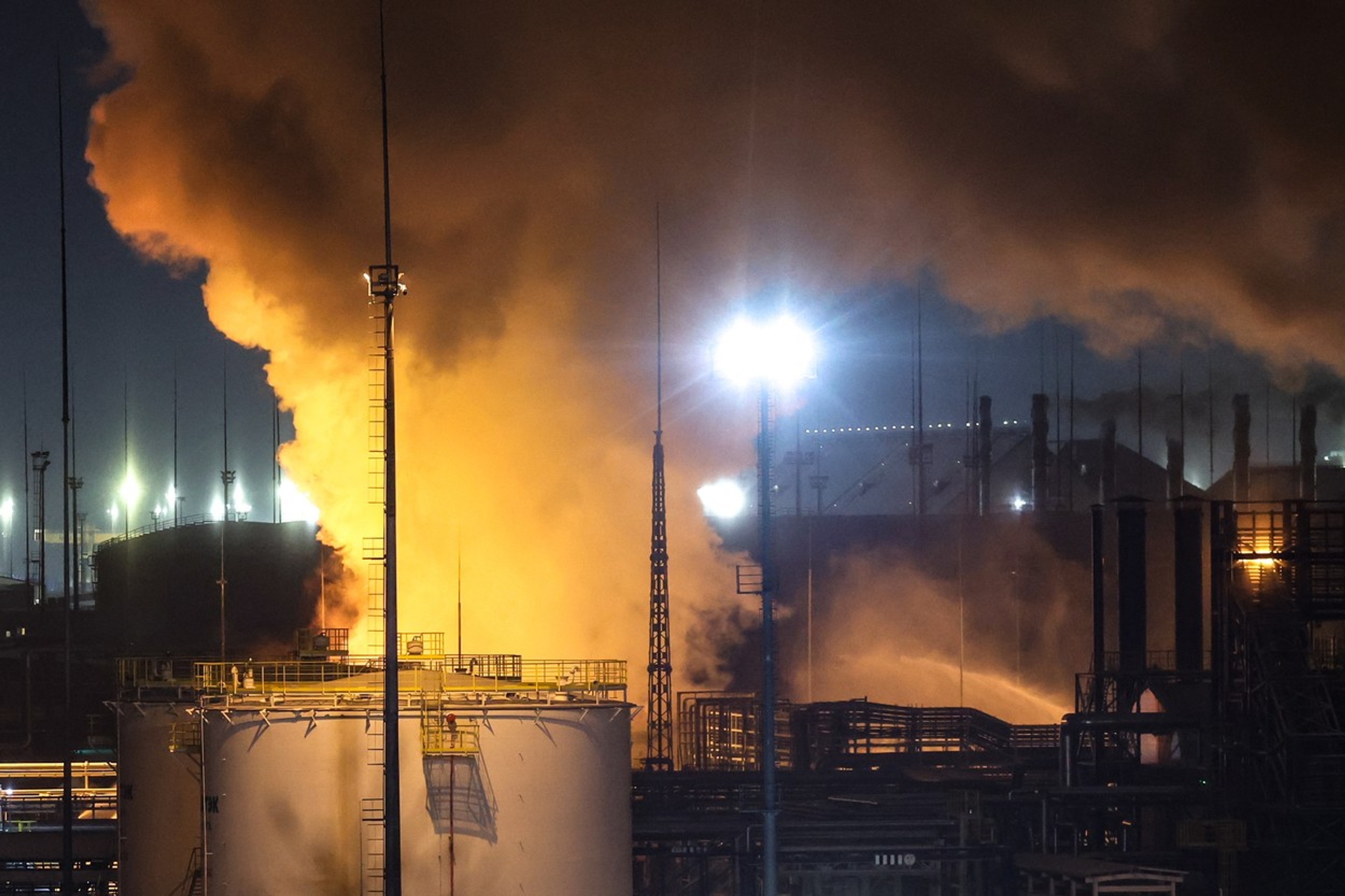 Požiar plynového terminálu pri Petrohrade
