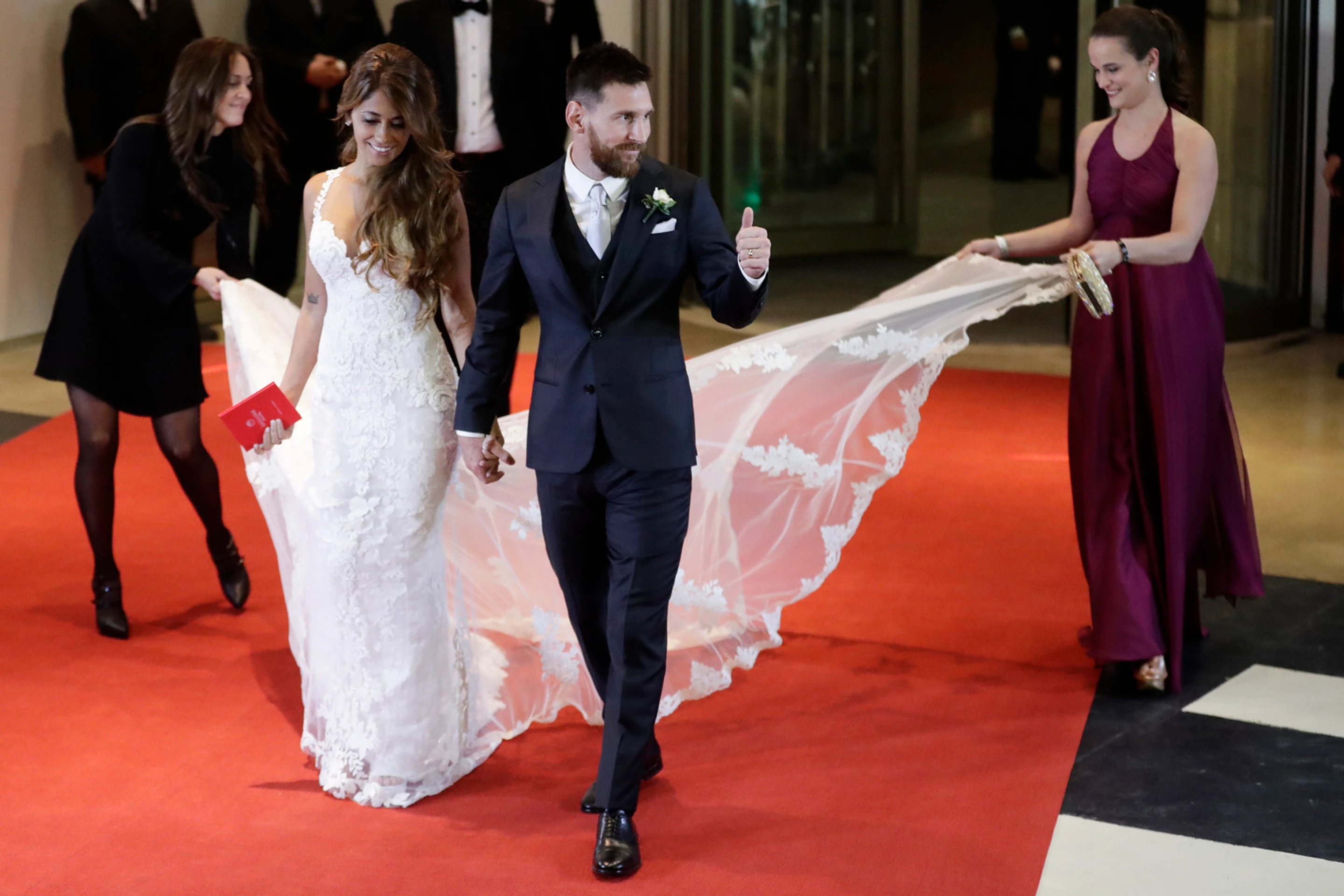 Messi s manželkou