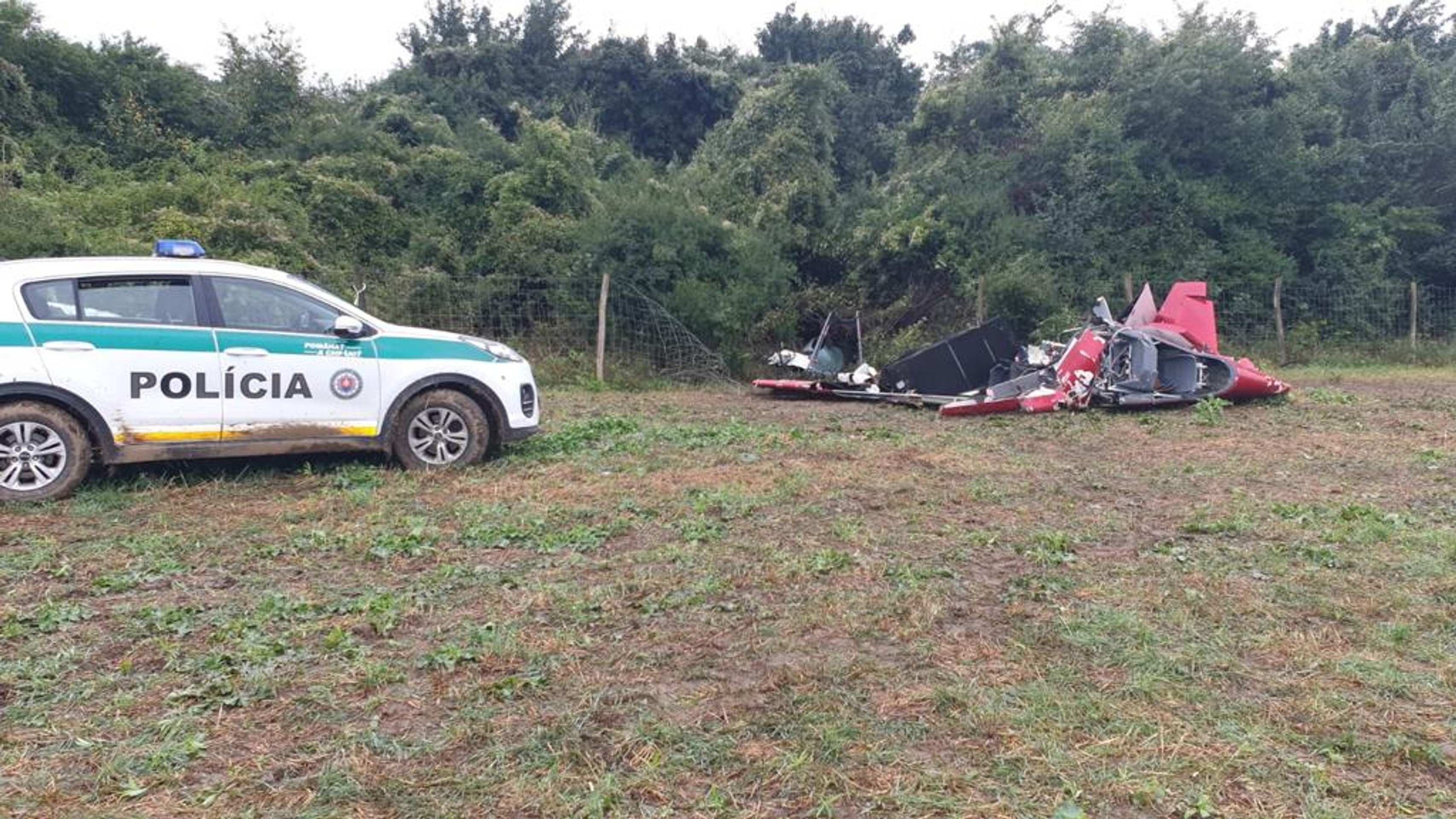 Havarované športové lietadlo