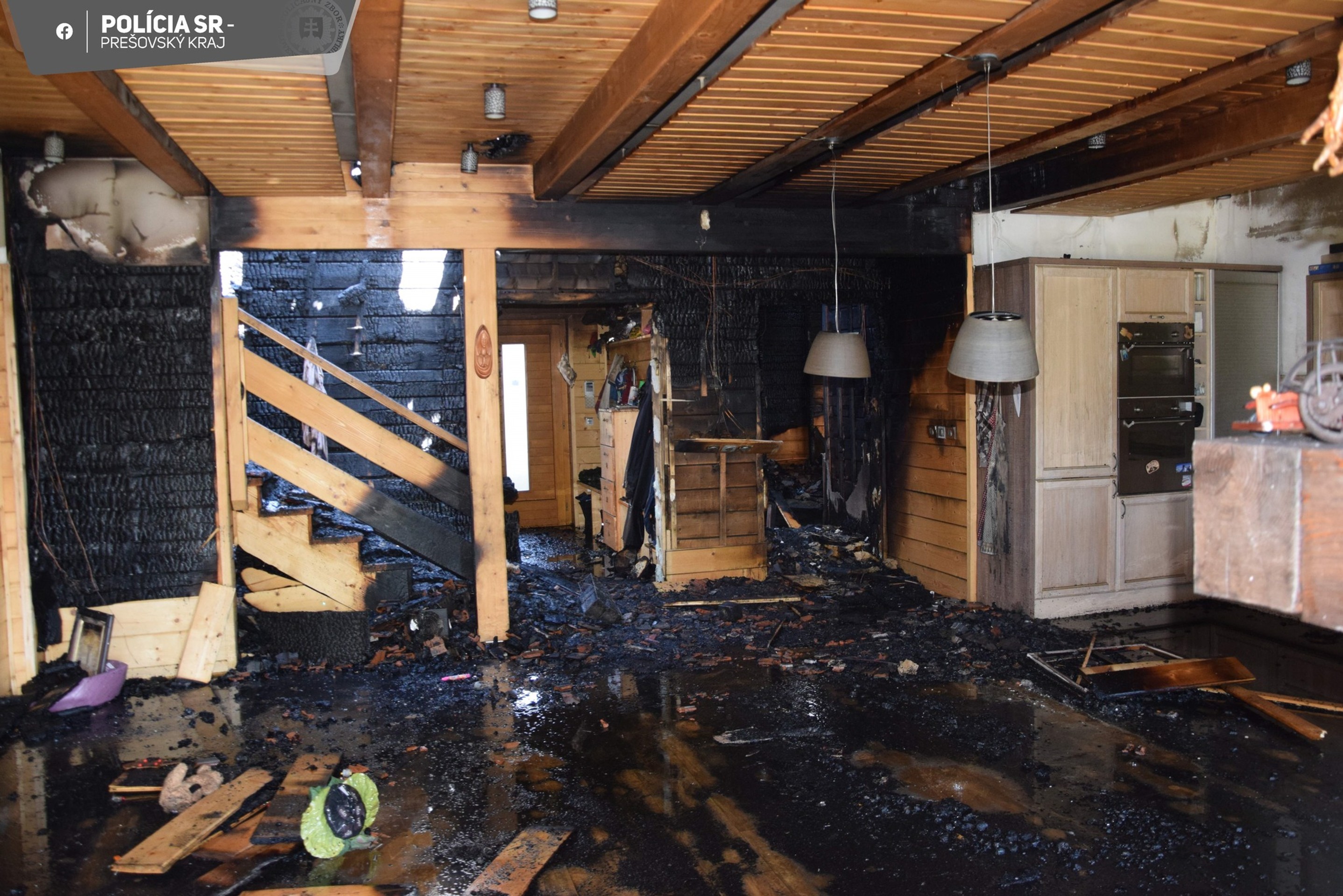 Požiar v obci Štôla