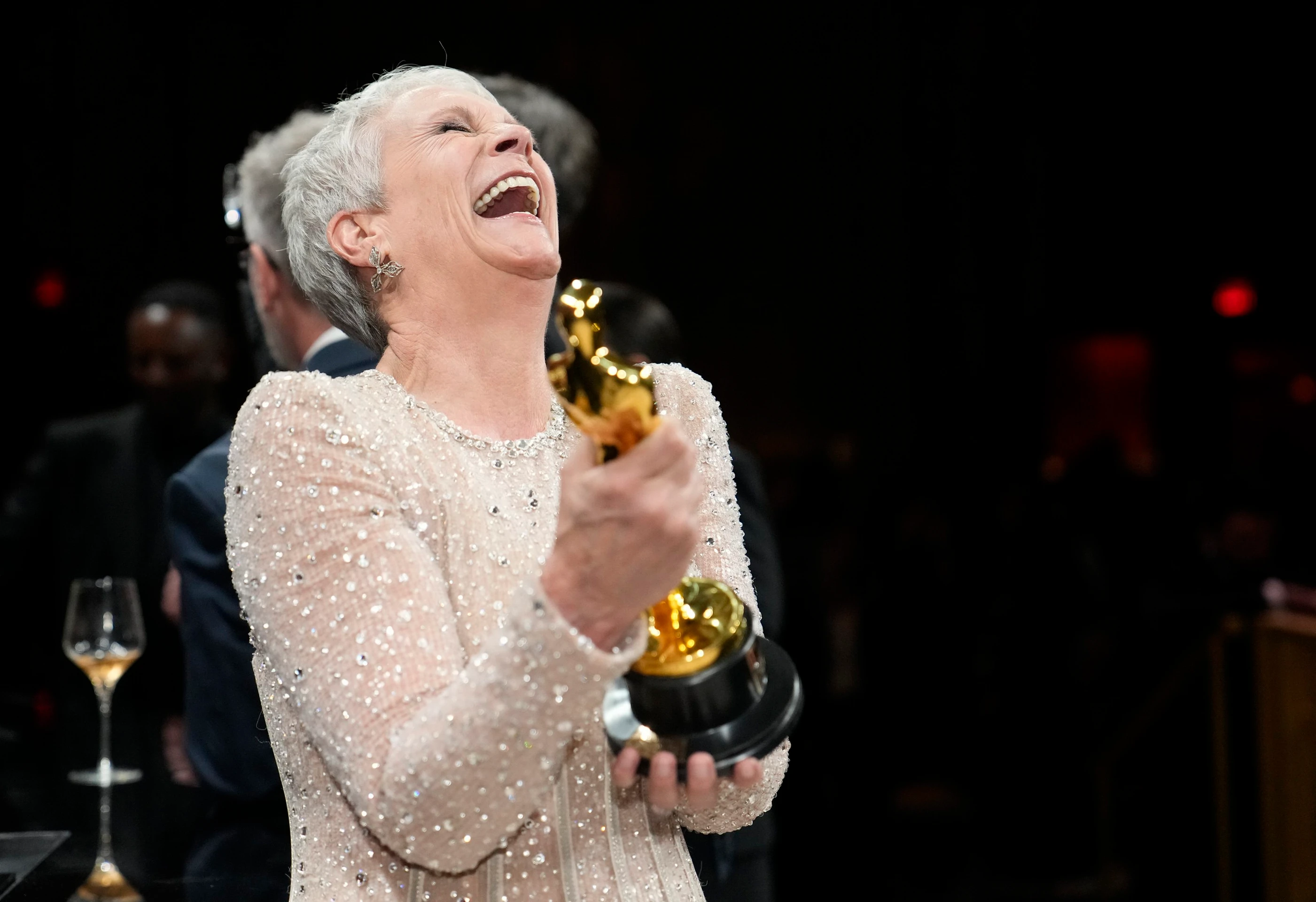Na snímke ocenená Jamie Lee Curtis.