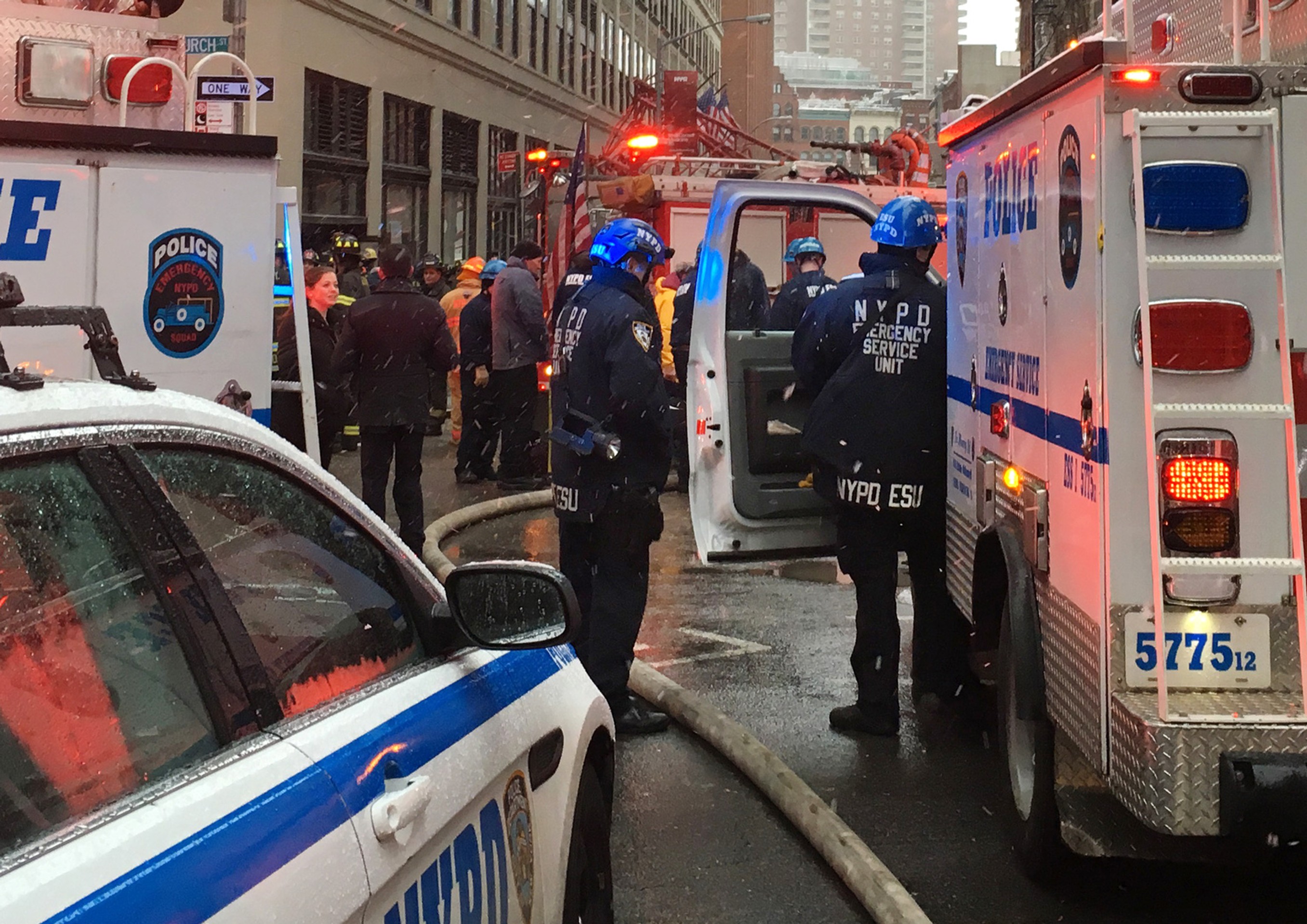 Pád žeriava v New Yorku