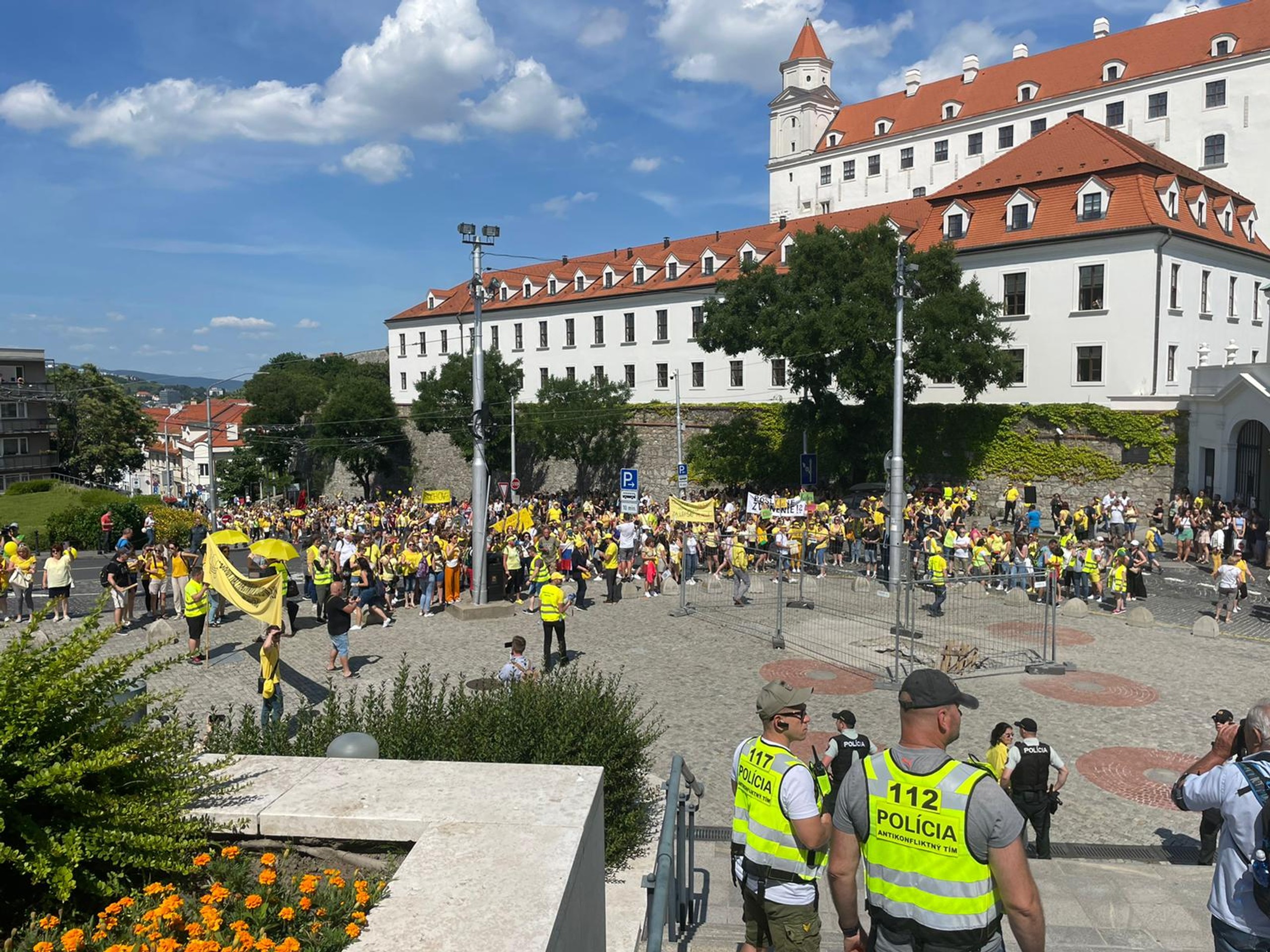 Protest učiteľov.