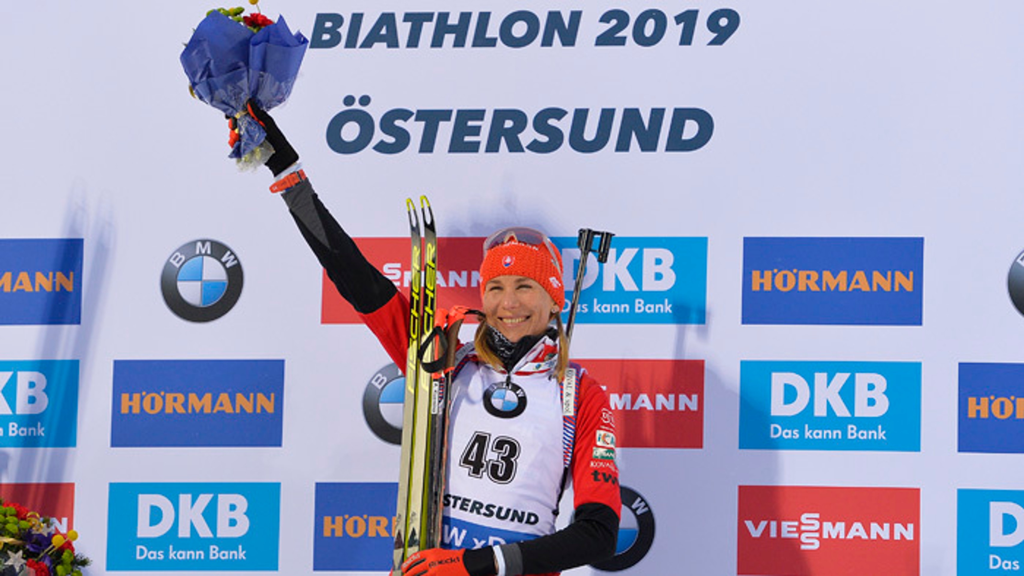 Alpská lyžiarka Petra Vlhová reaguje po víťazstve v obrovskom slalome v Špindlerovom Mlyne.