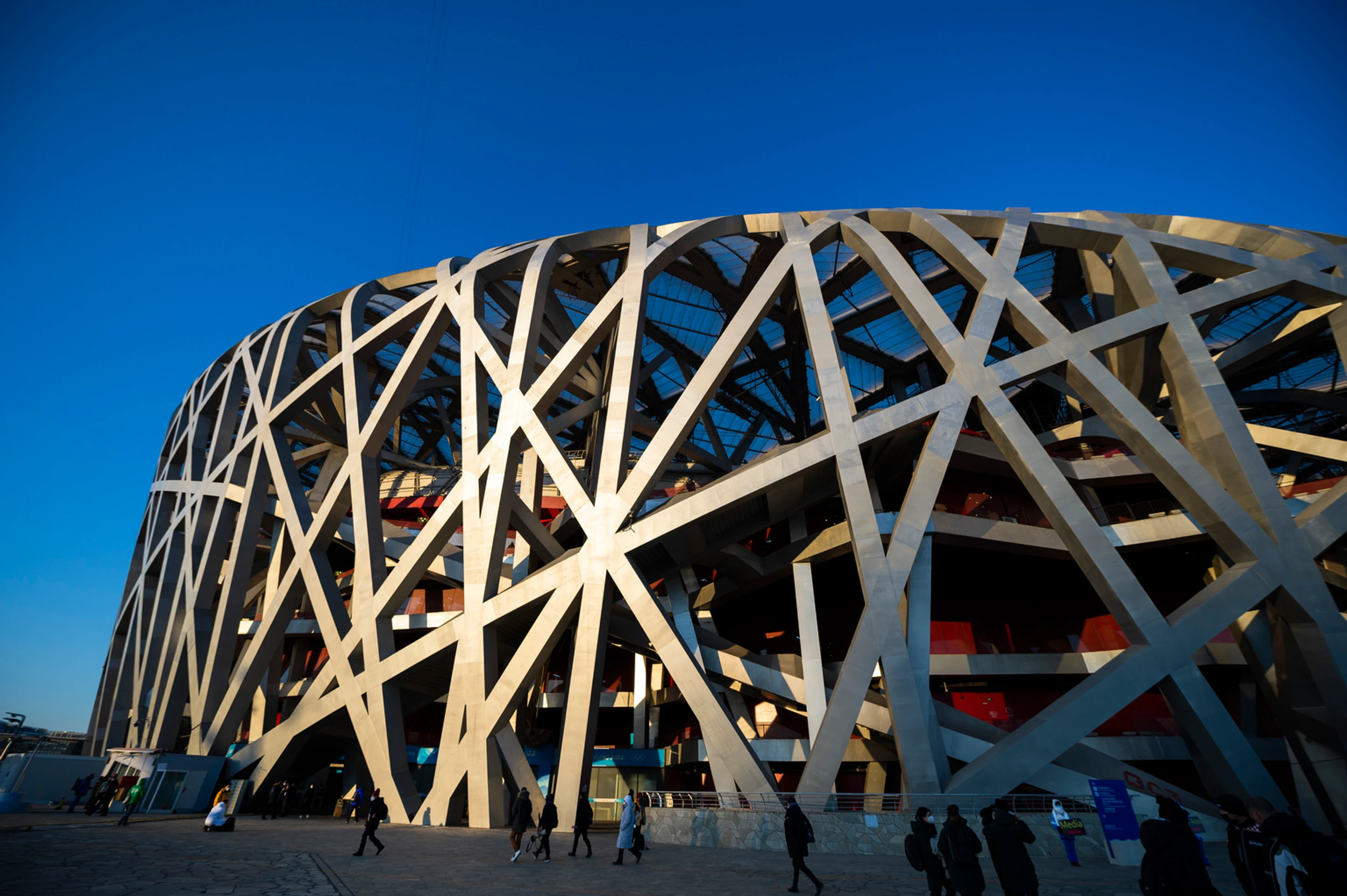 Národný štadión Vtáčie hniezdo, dejisko otváracieho ceremoniálu ZOH 2022.