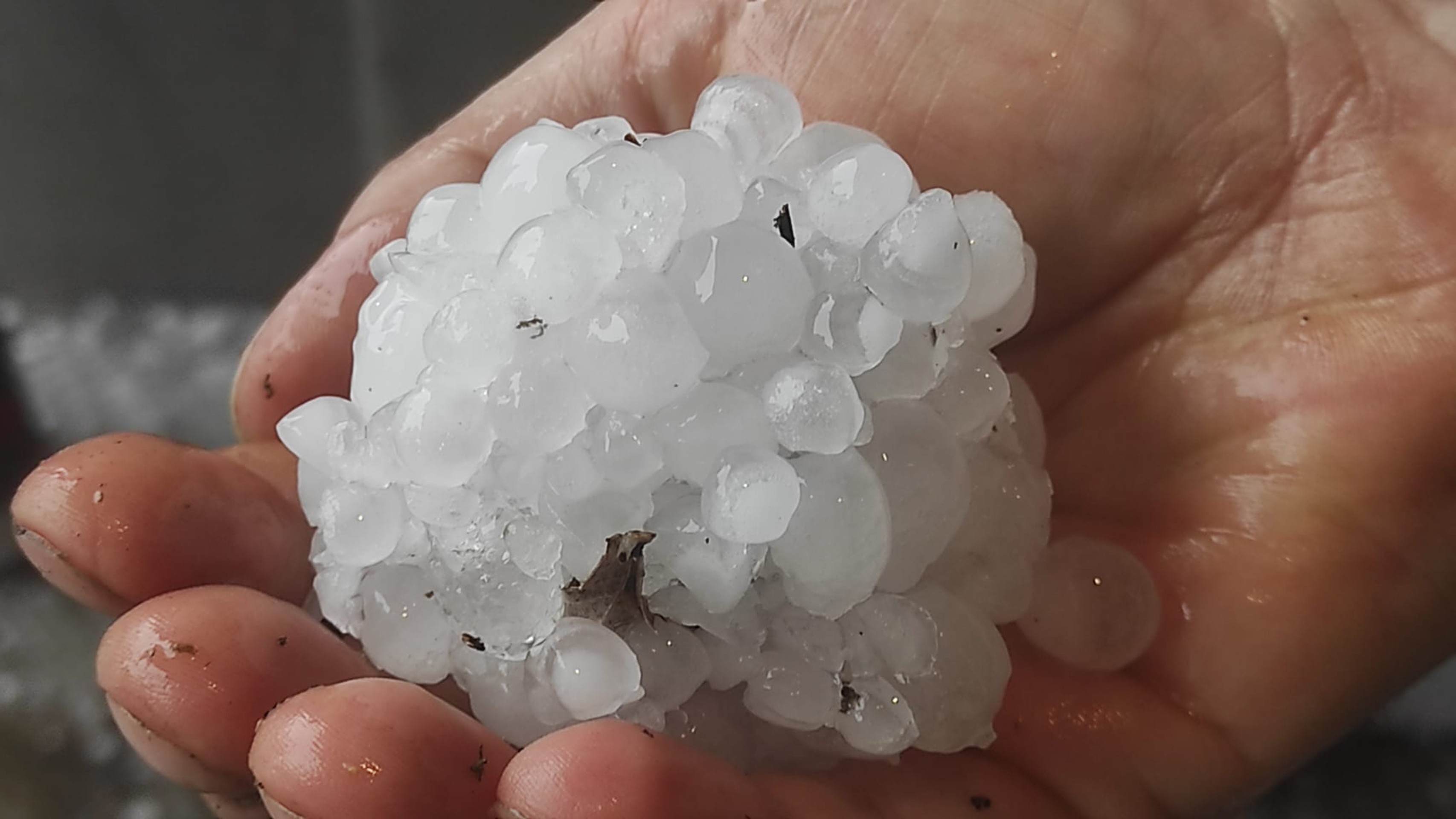 Búrka s krúpami v Trnave.