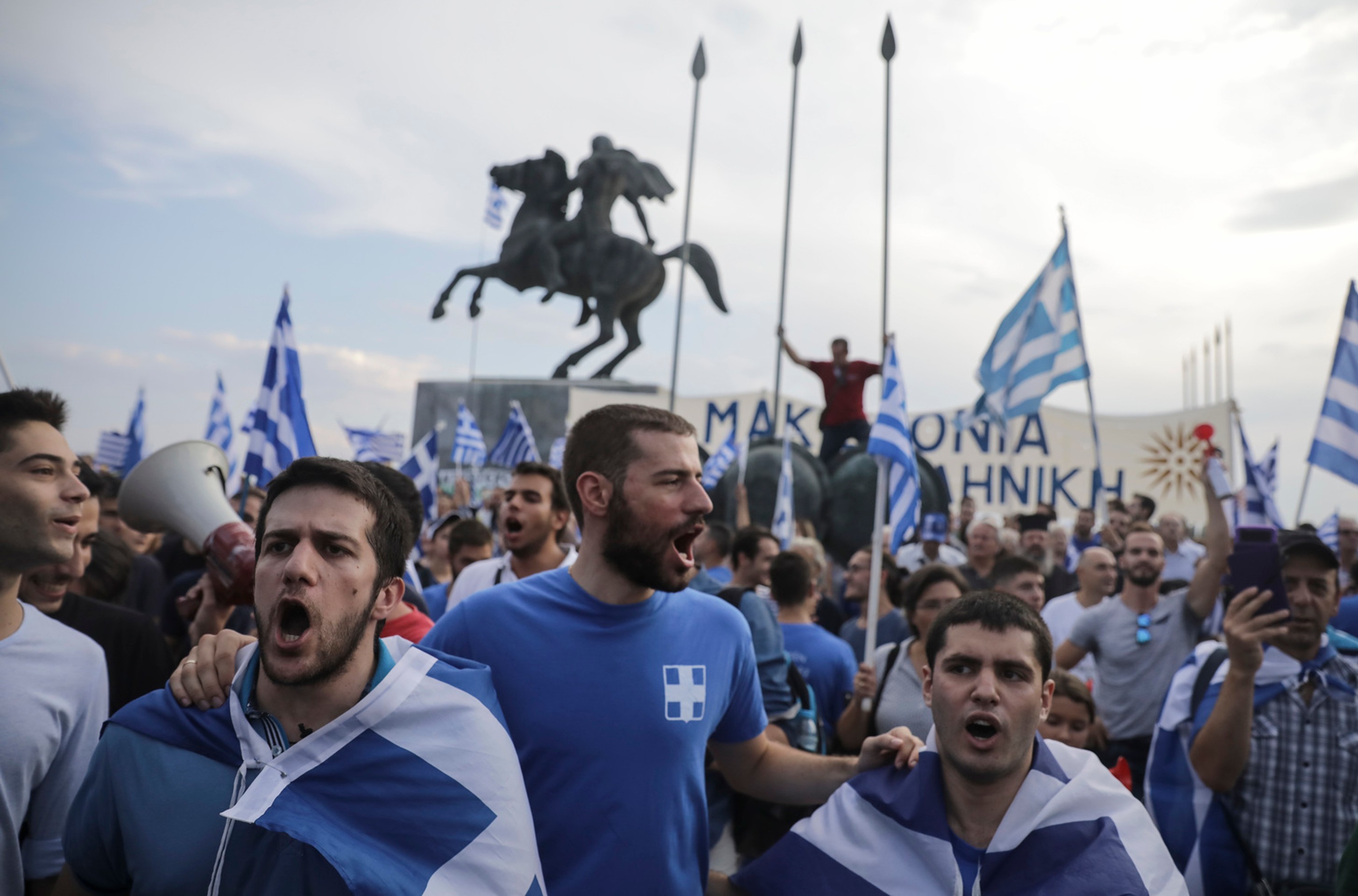 Protest v Thessalonikách.