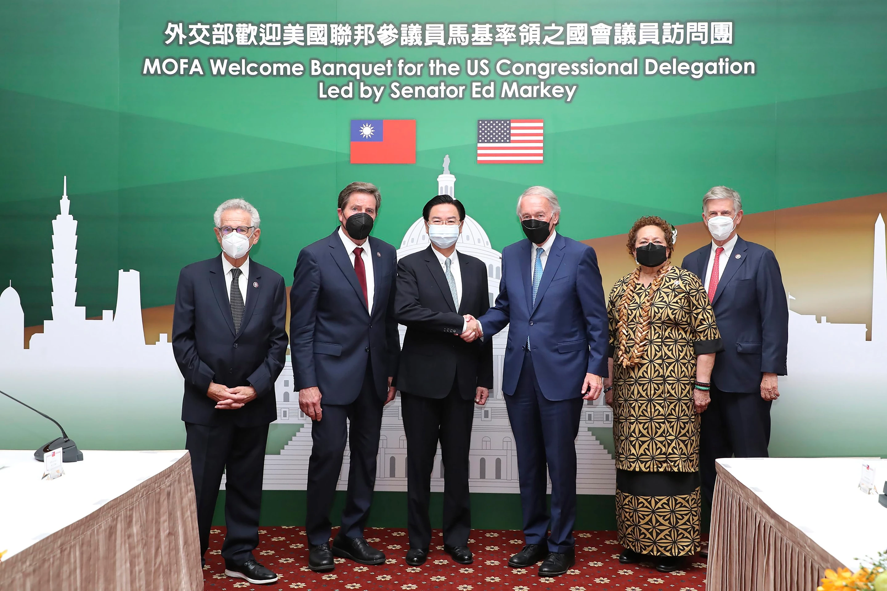 Americká delegácia s taiwanským ministrom