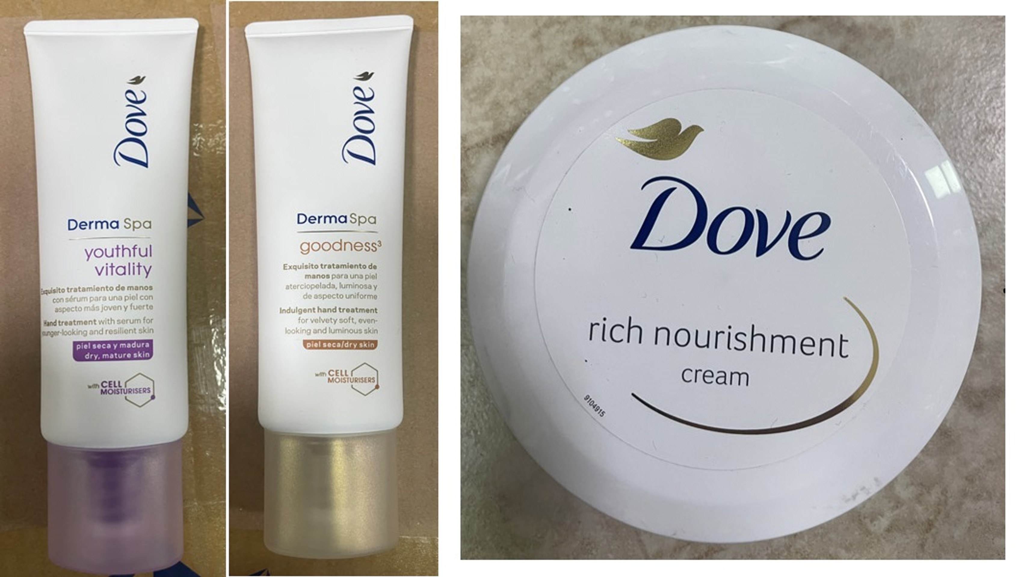 Škodlivé produkty Dove.