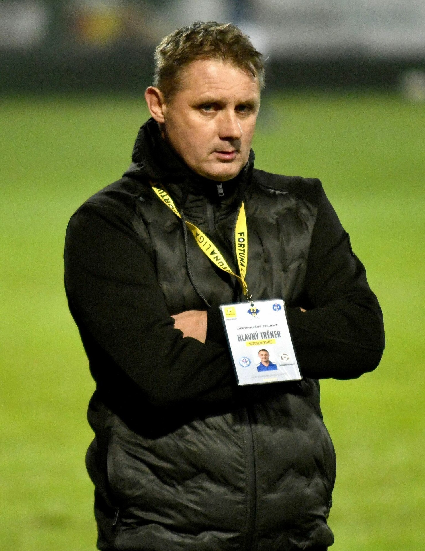 Tréner Zemplína Michalovce Miroslav Nemec v zápase 15. kola Fortuna ligy proti Slovanu.