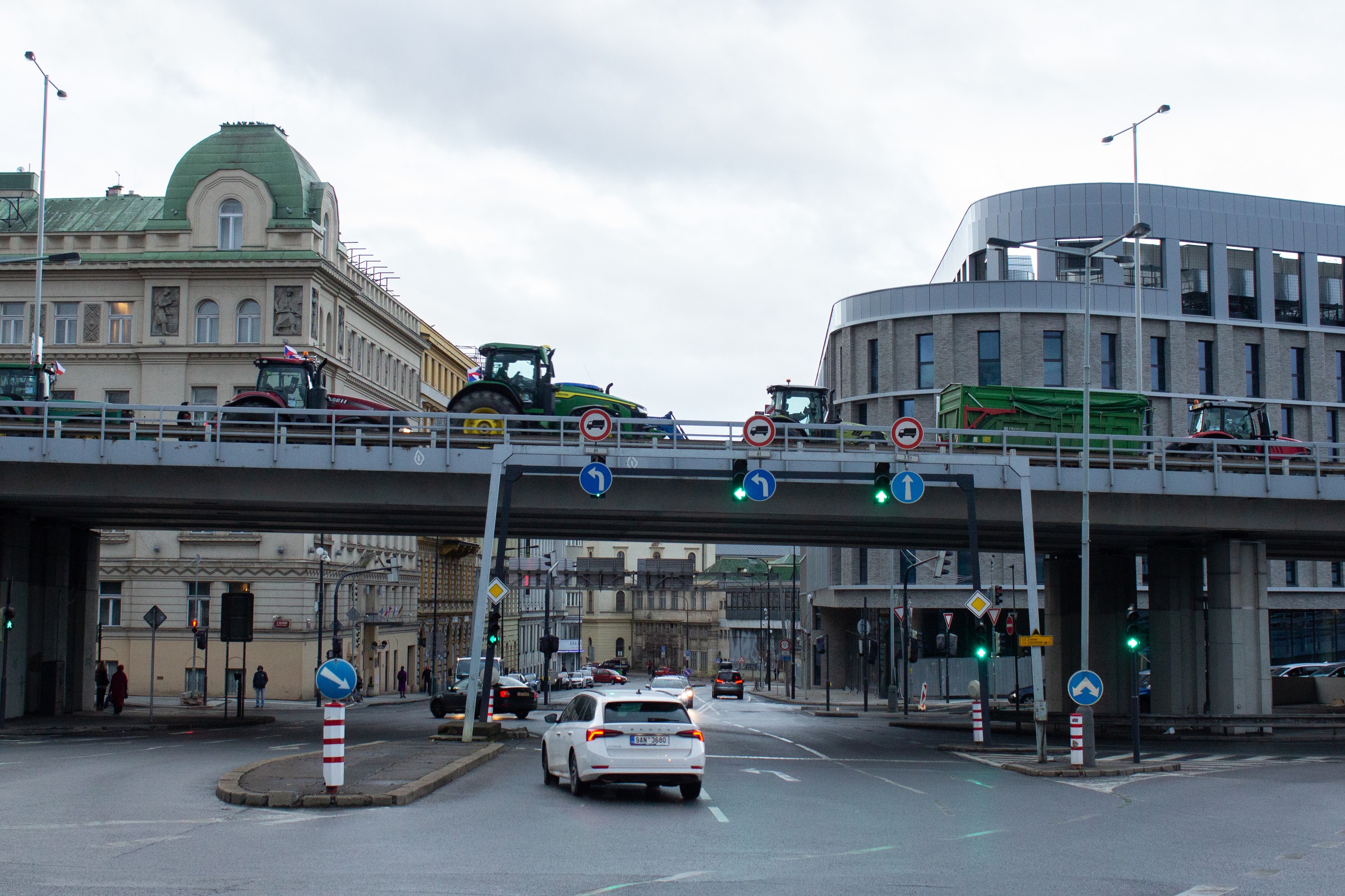 Protest farmárov v Prahe