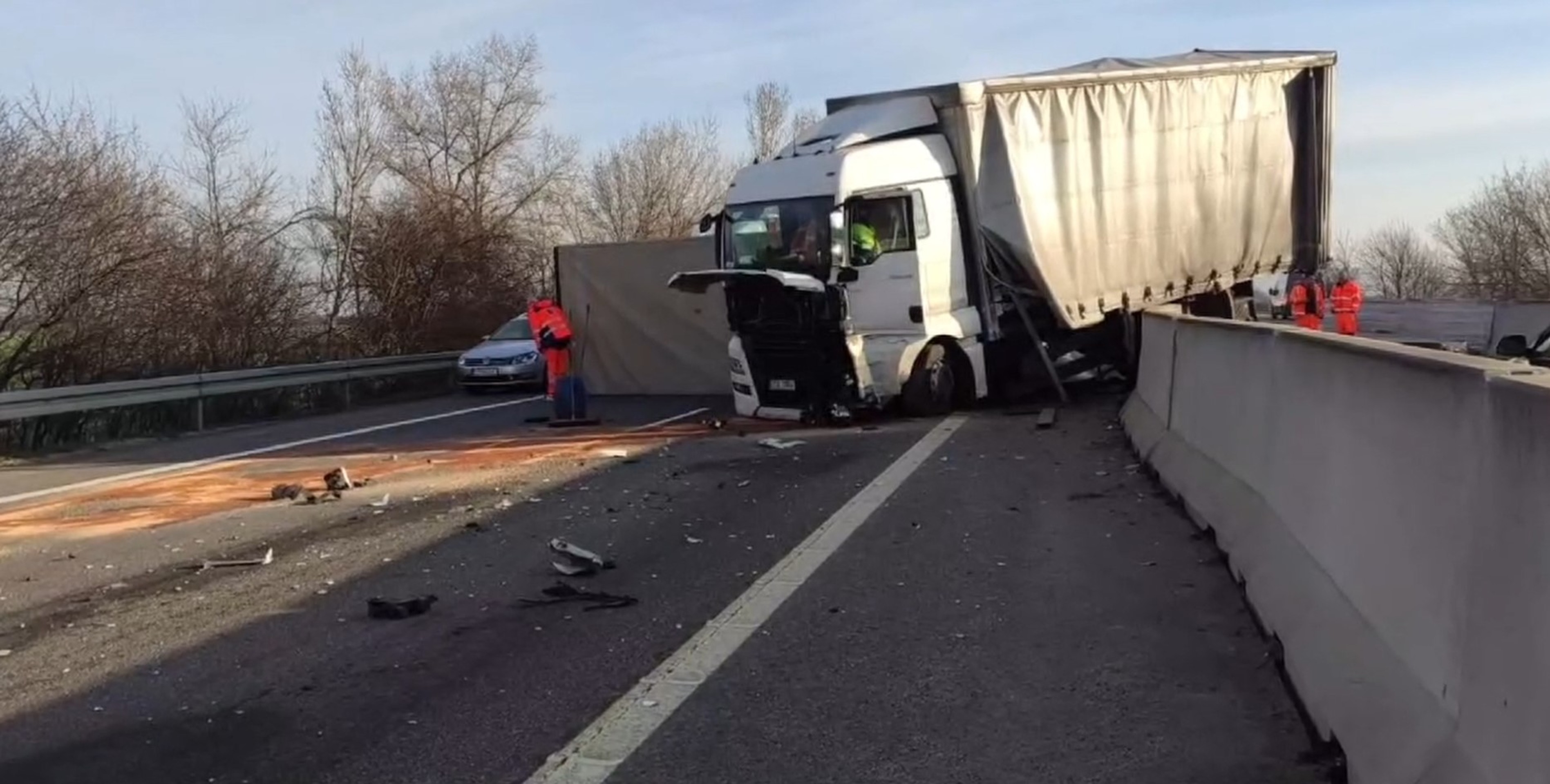 Nehoda kamióna na D1