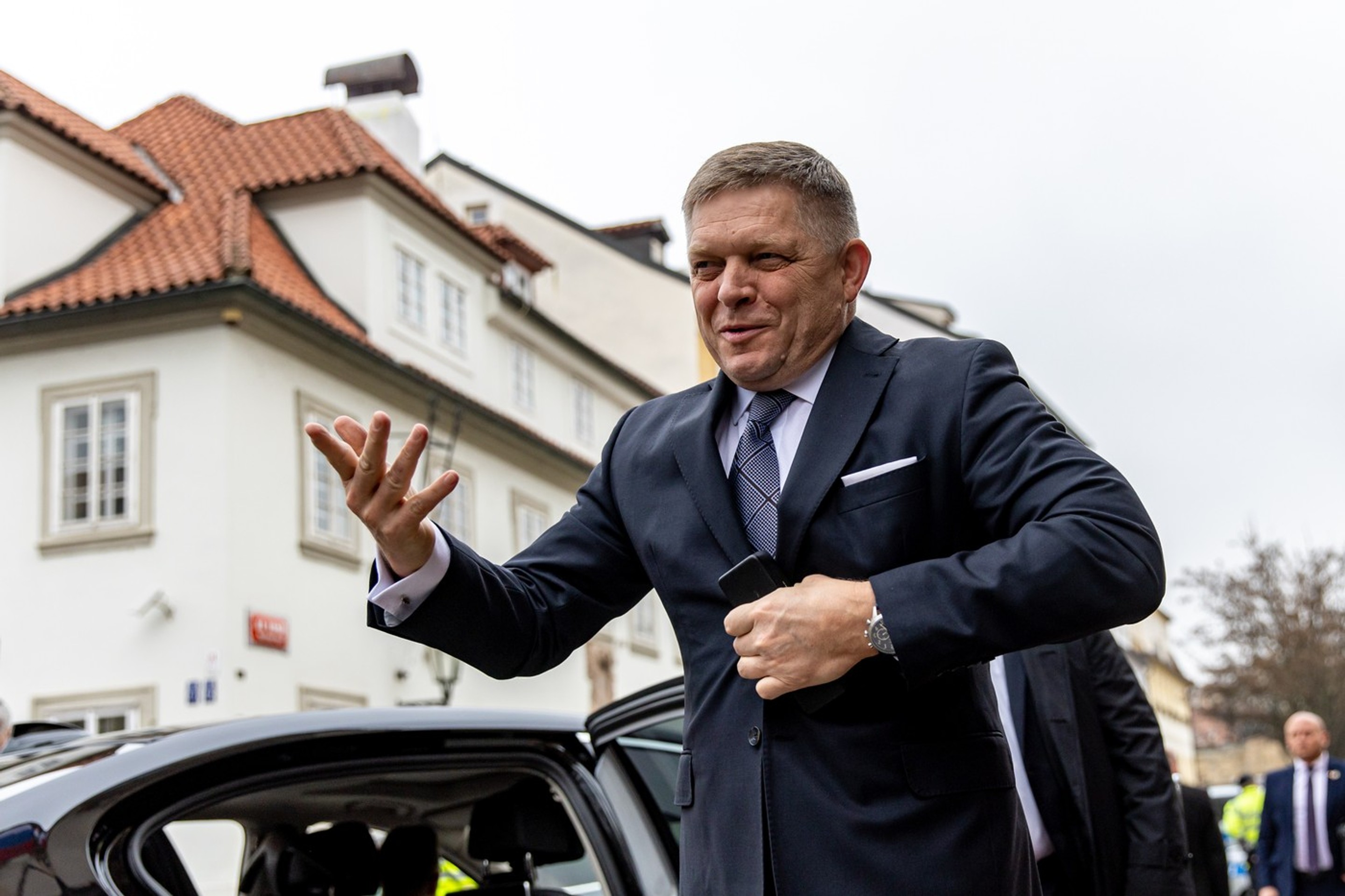 Robert Fico v Prahe.