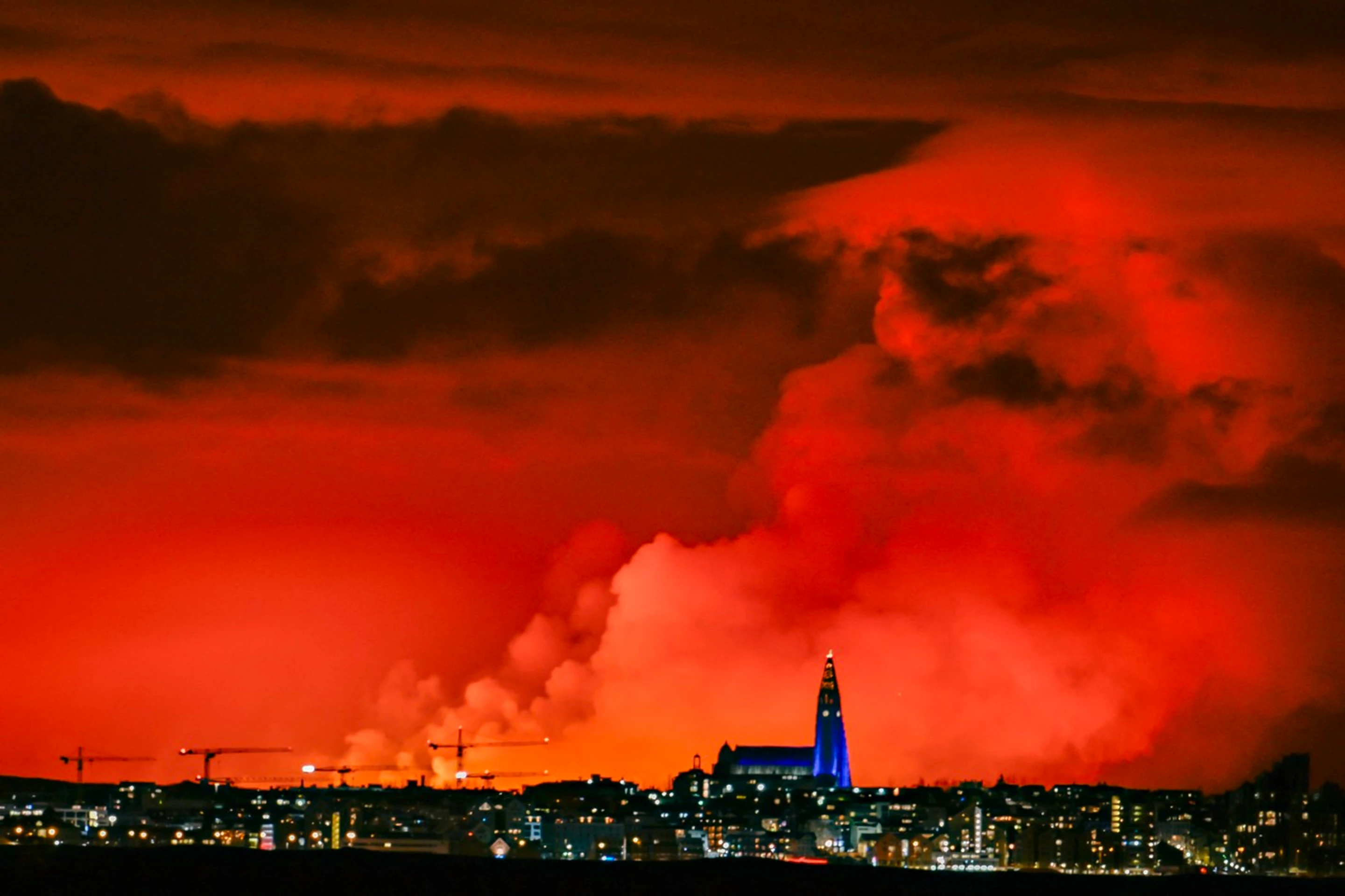 Erupcia na Islande. 