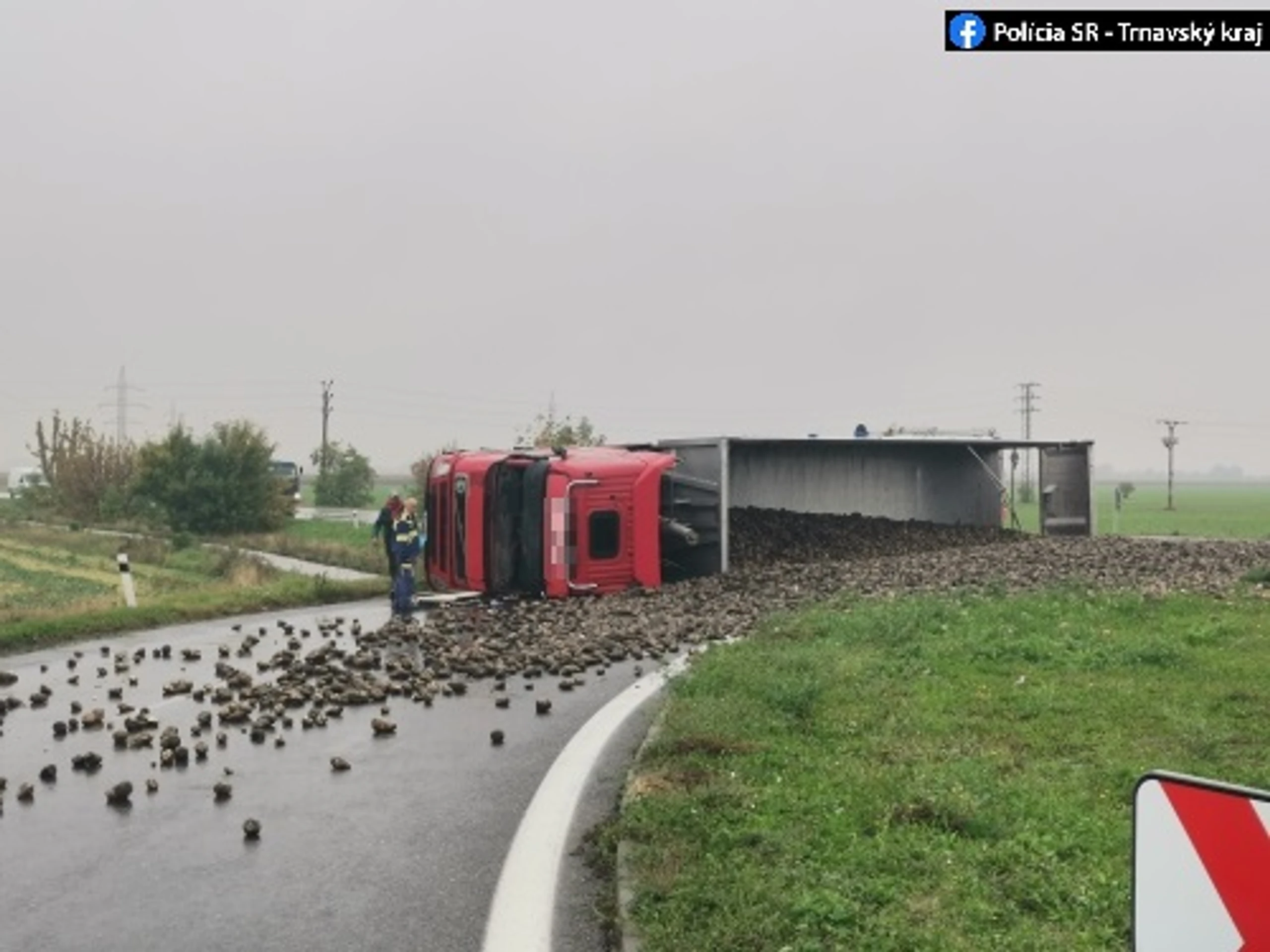 Kamión prevážal repu