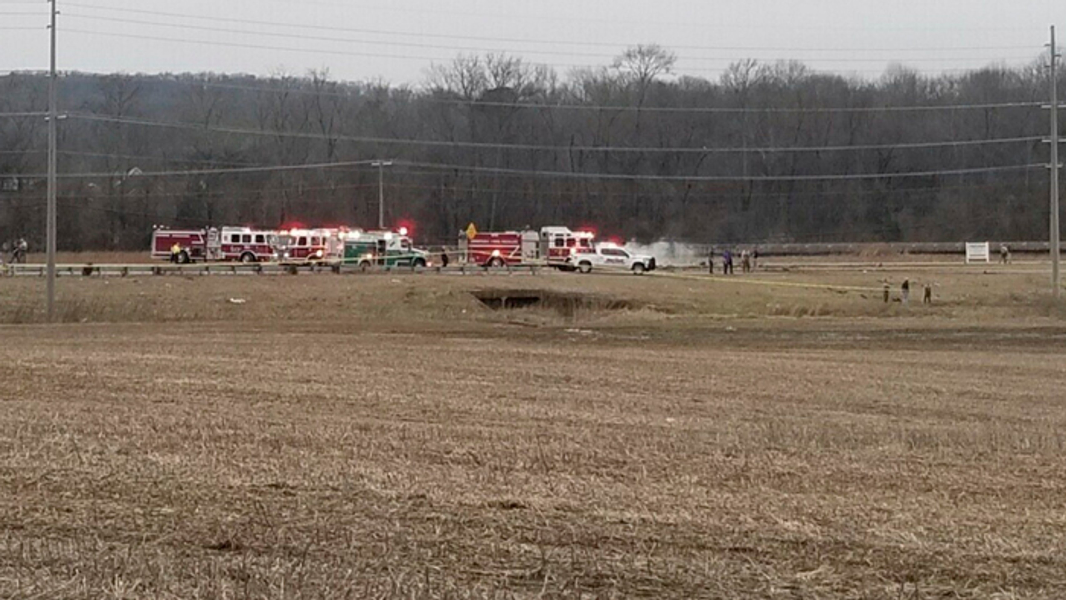 Pád vojenského vrtuľníka.