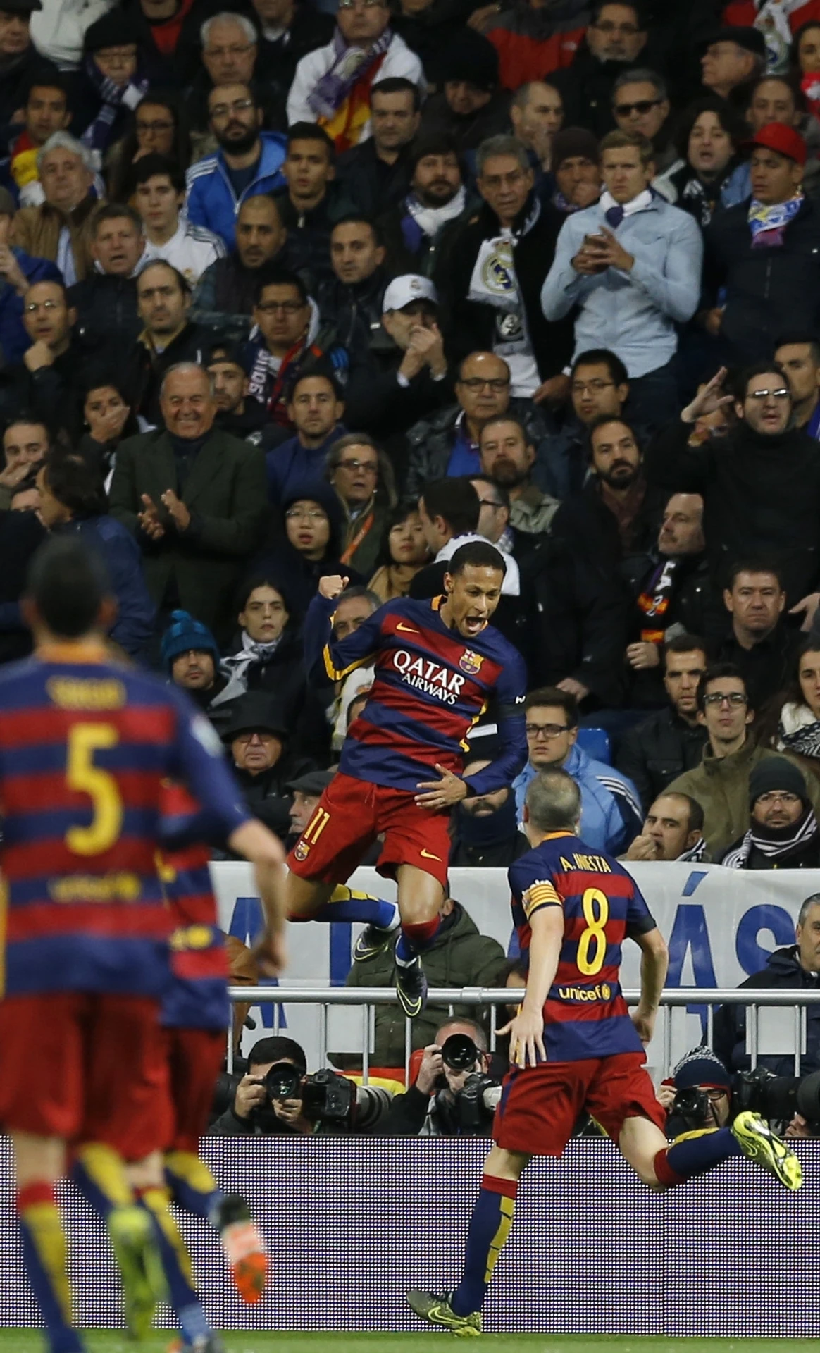 Neymar v zápase El Clasico.