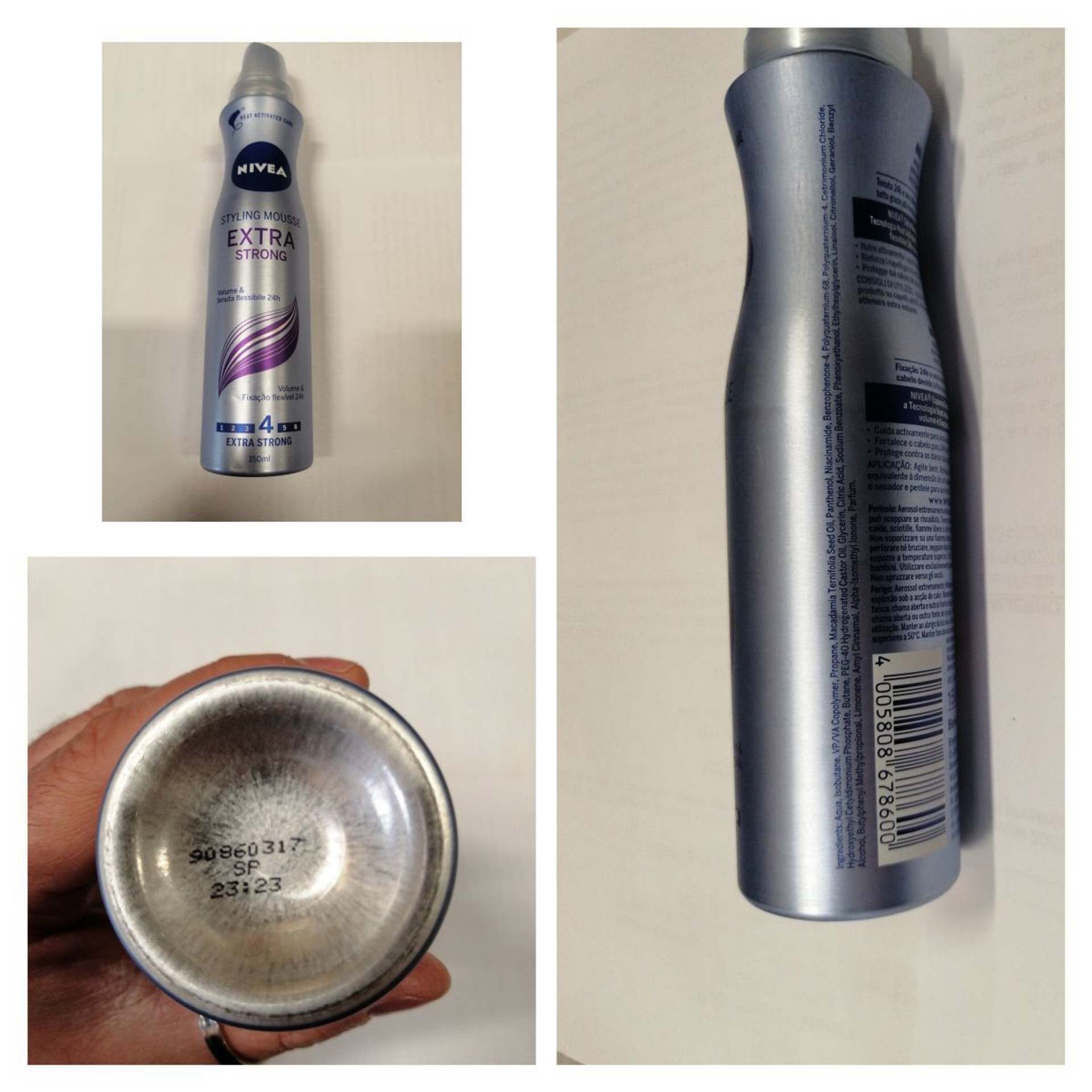 Penové tužidlo na vlasy Styling Mousse Extra Strong značky Nivea.
