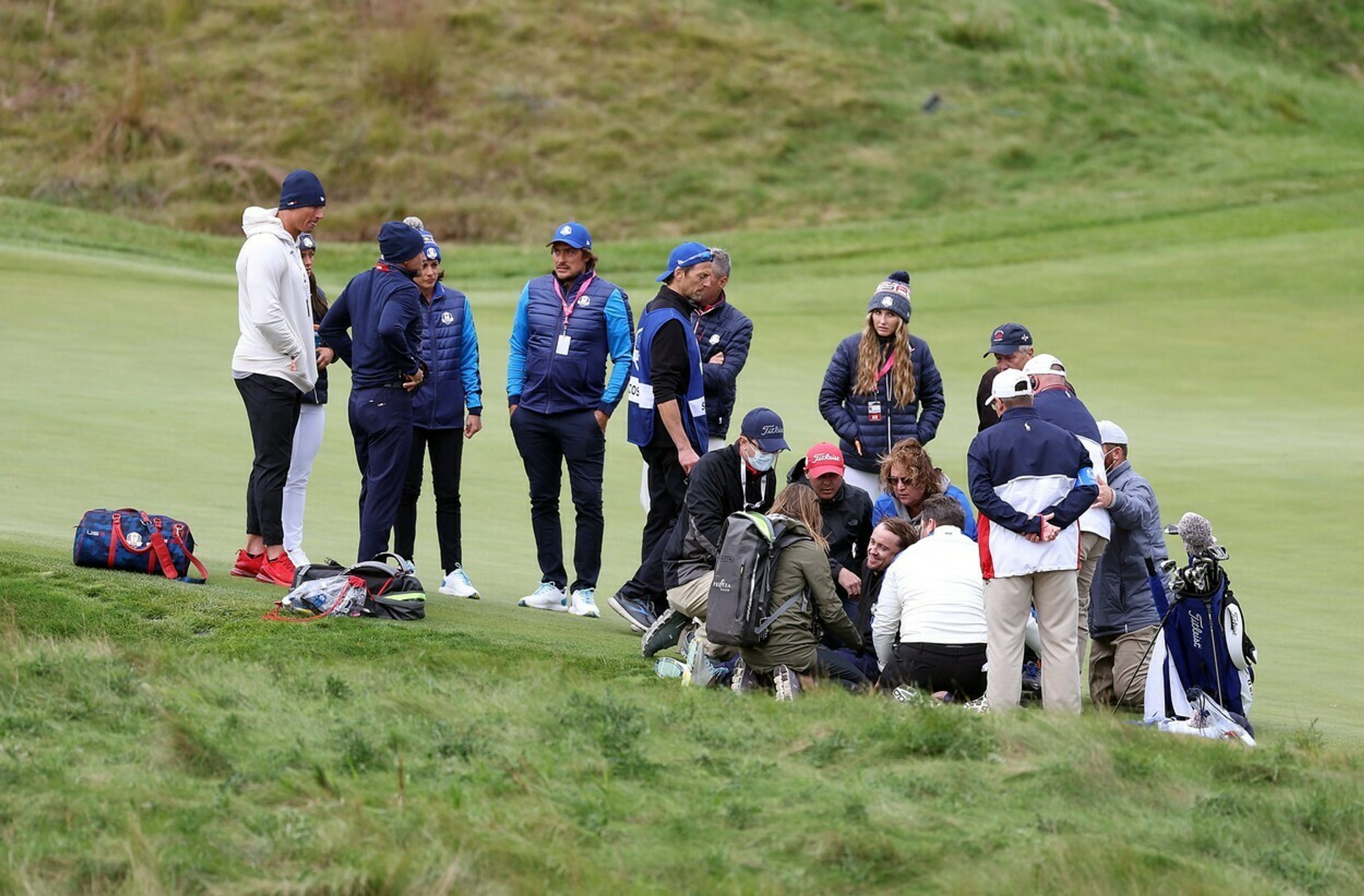 Tom Felton skolaboval počas golfového turnaja.