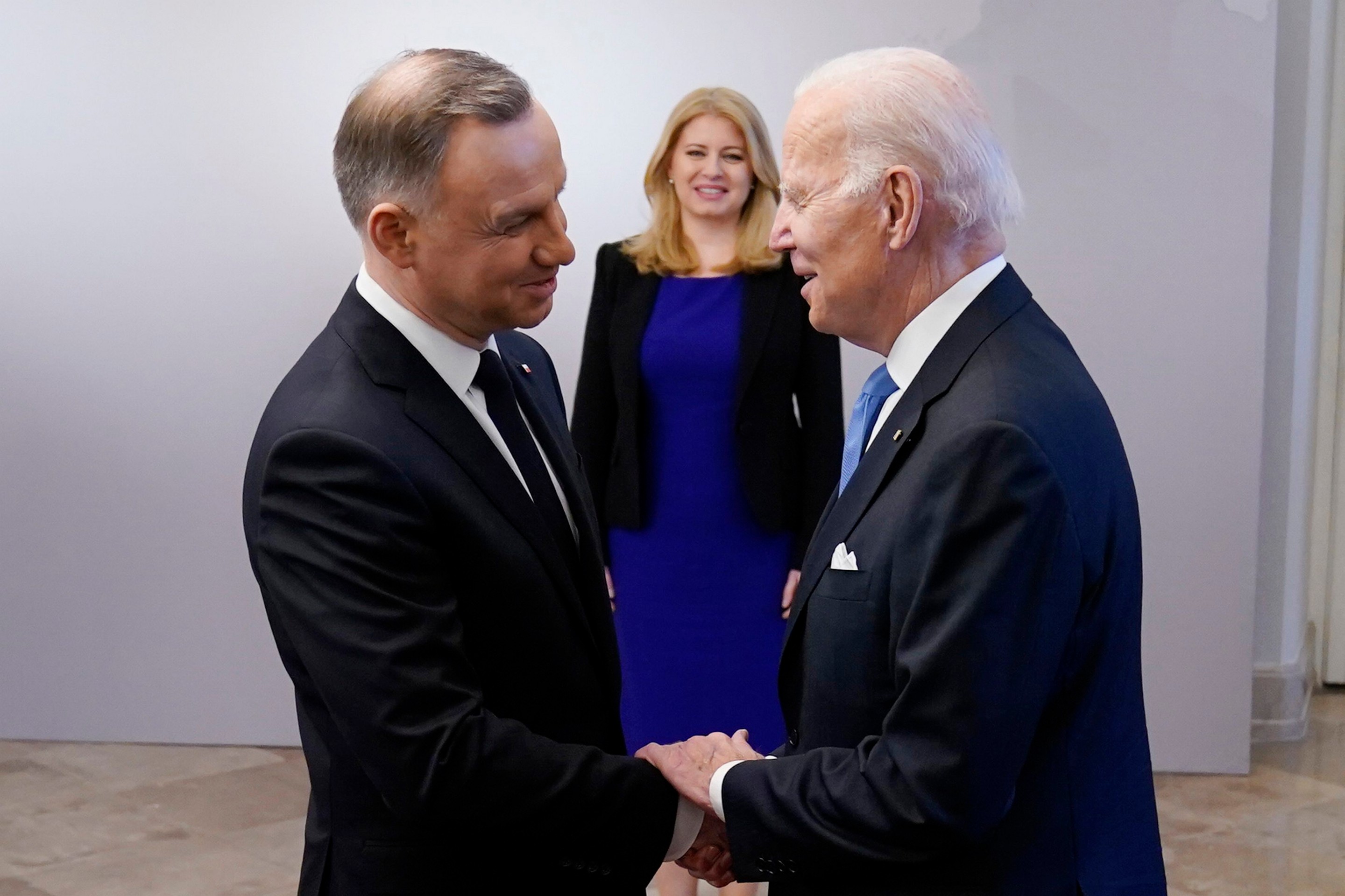 Zuzana Čaputová v spoločnosti Joea Bidena a Andrzeja Dudu