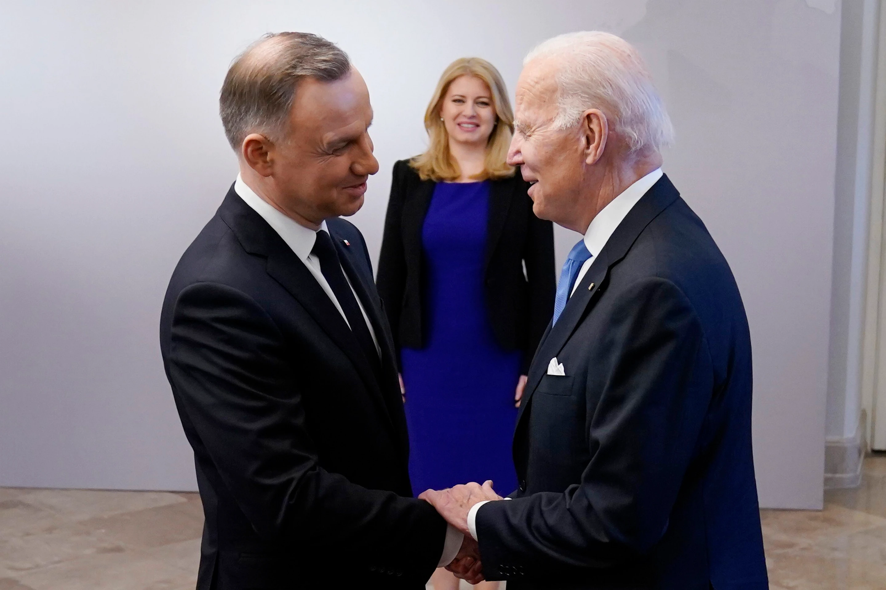 Zuzana Čaputová v spoločnosti Joea Bidena a Andrzeja Dudu