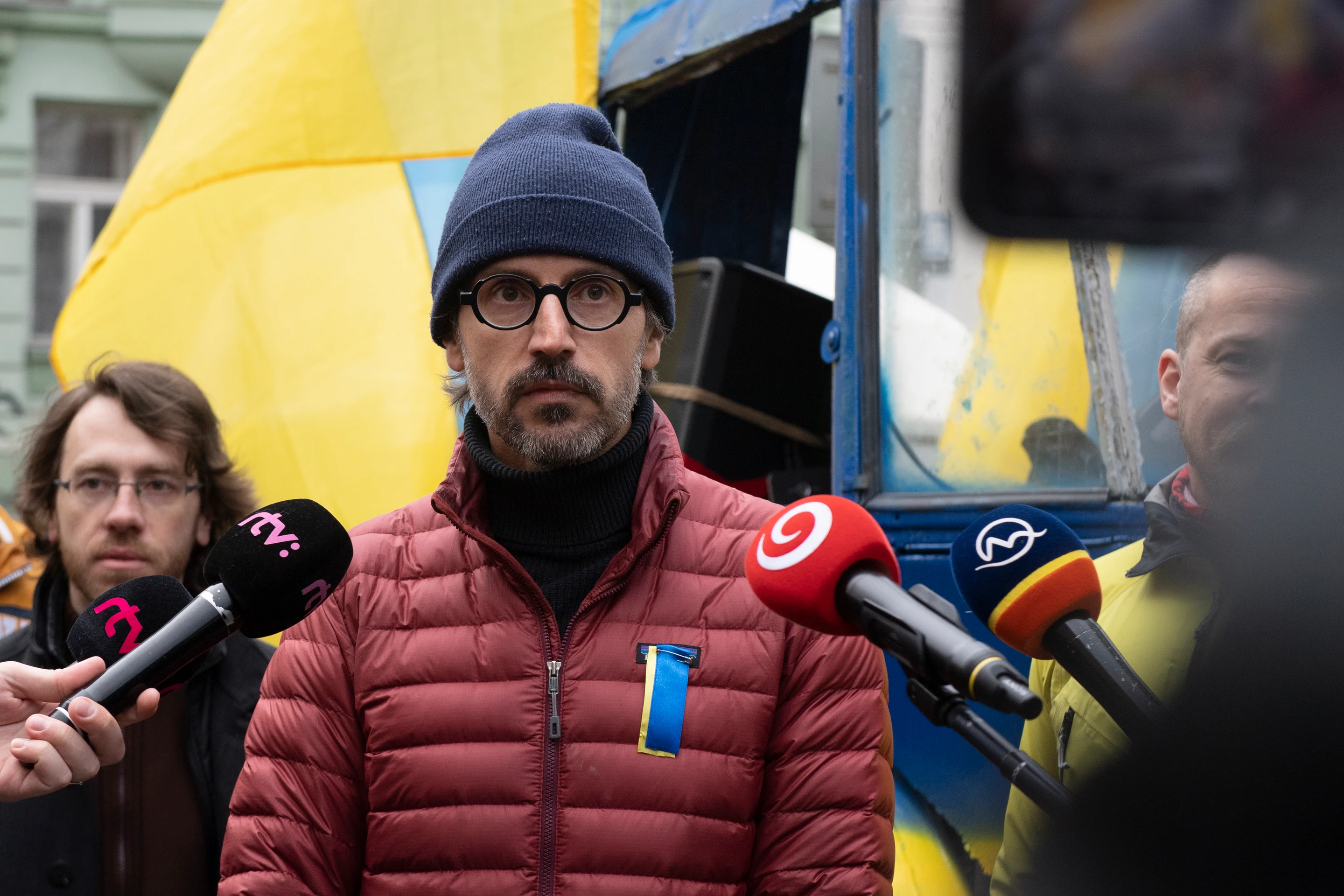 Organizátor z iniciatívy Mier Ukrajine Marián Kulich.