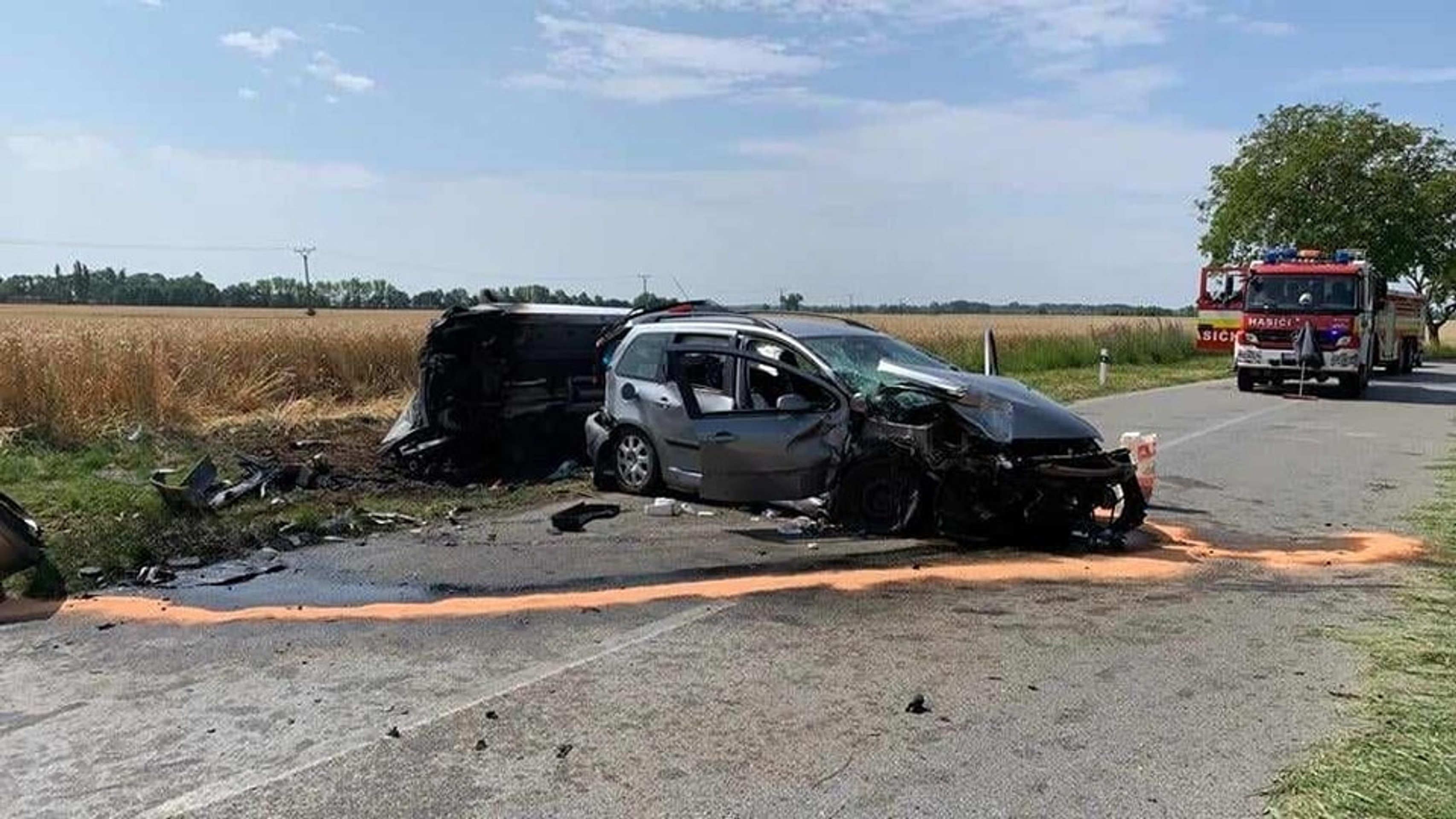 Vážna nehoda pri obci Ohrady.