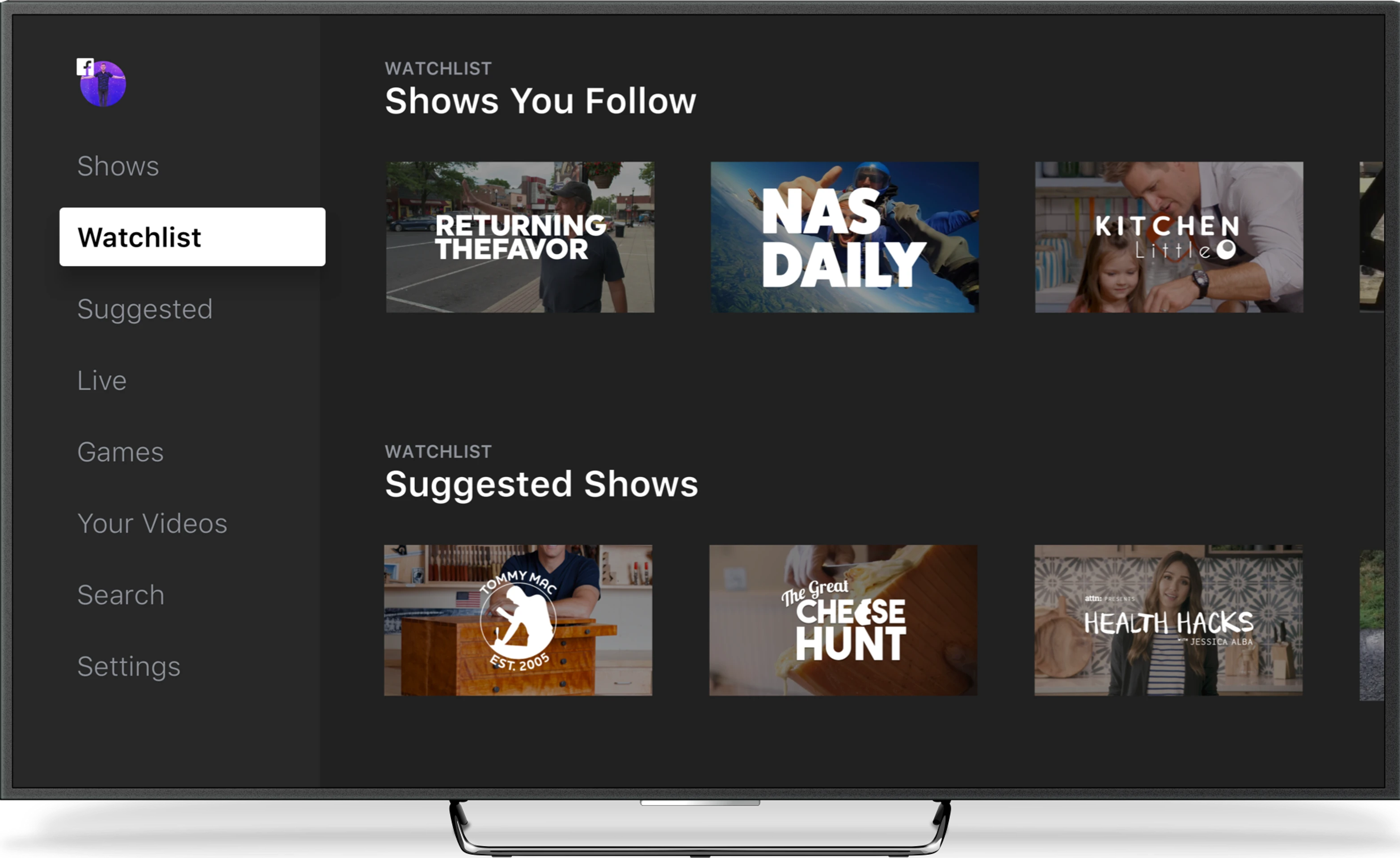 Watch v televíznej aplikácii.