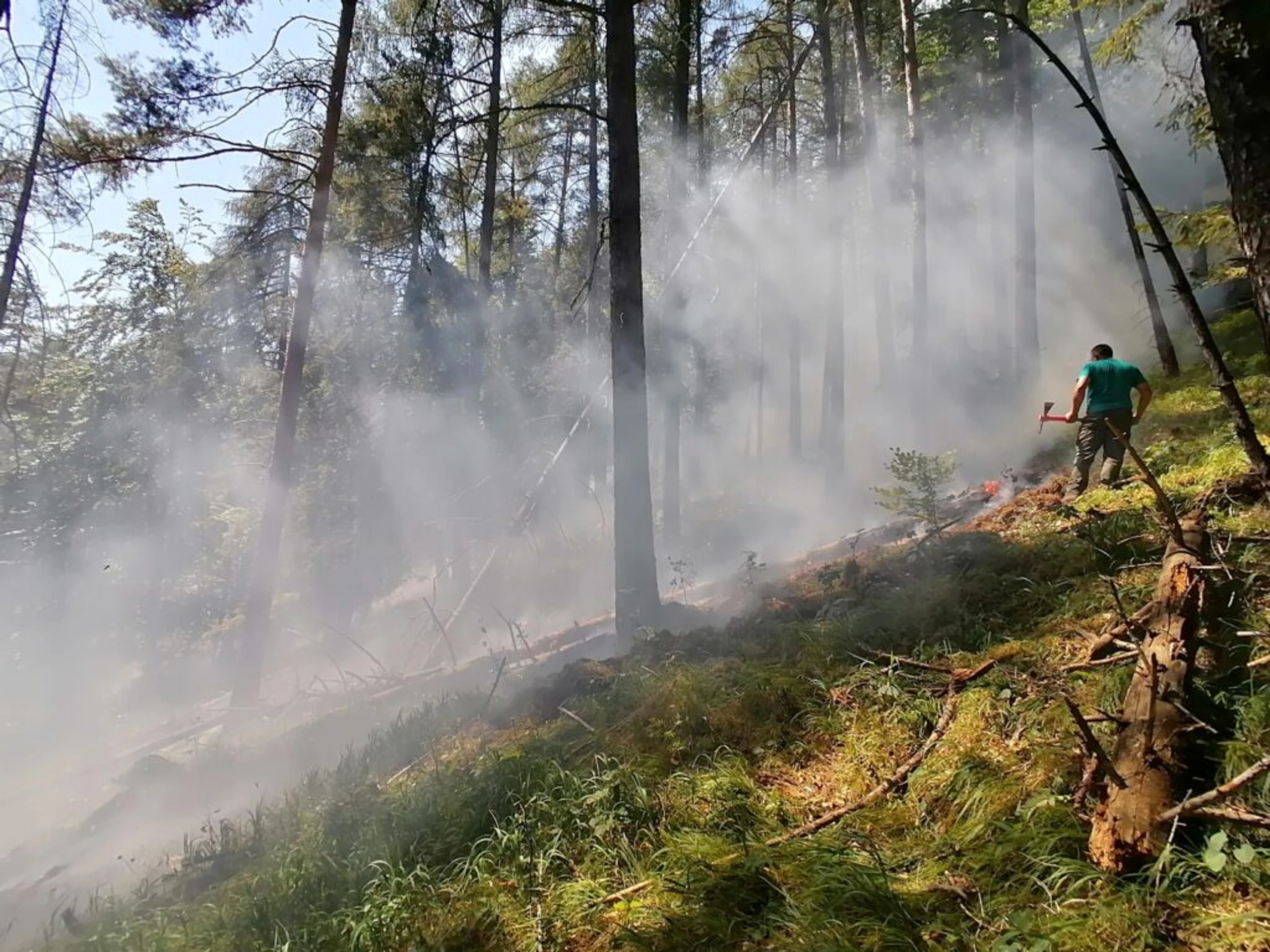 Požiar v Národnom parku Slovenský raj.