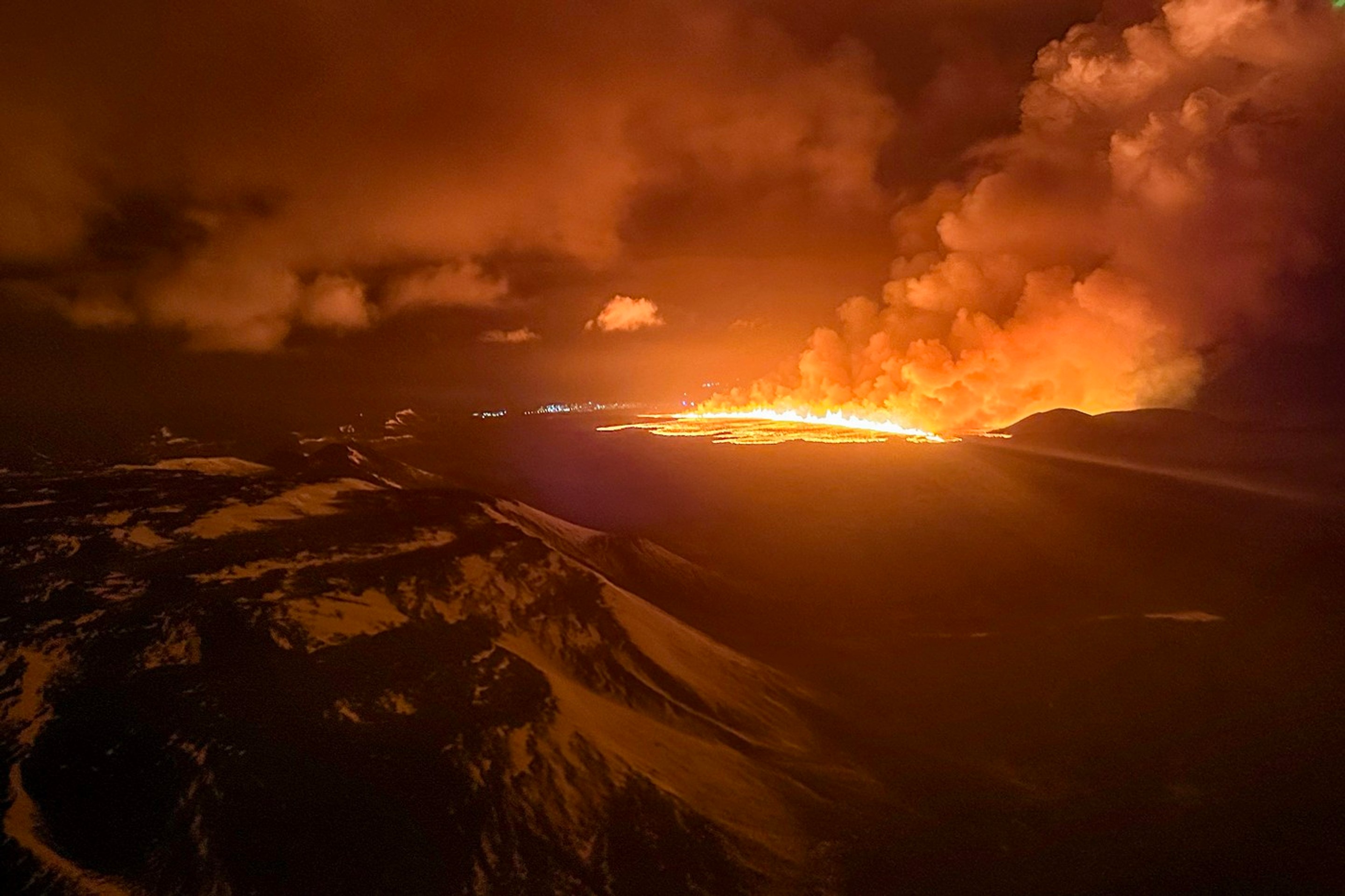 Erupcia na Islande. 