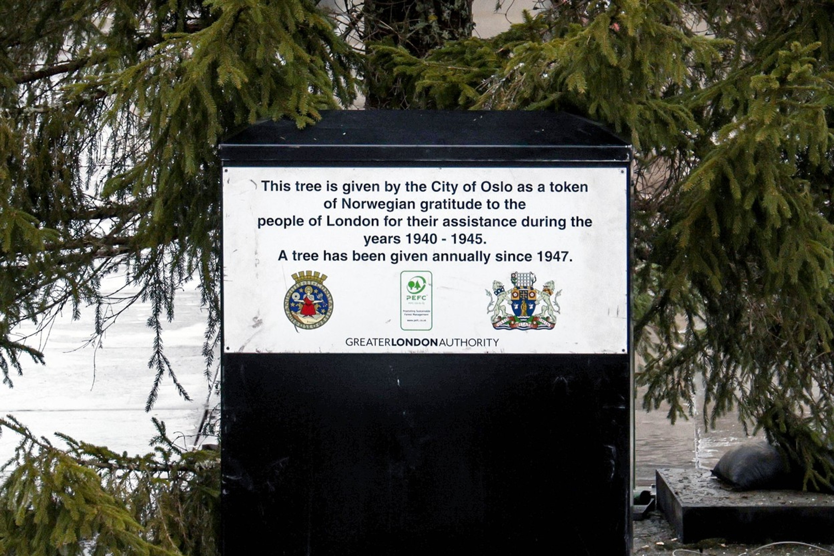 Vianočný strom na Trafalgarskom námestí.