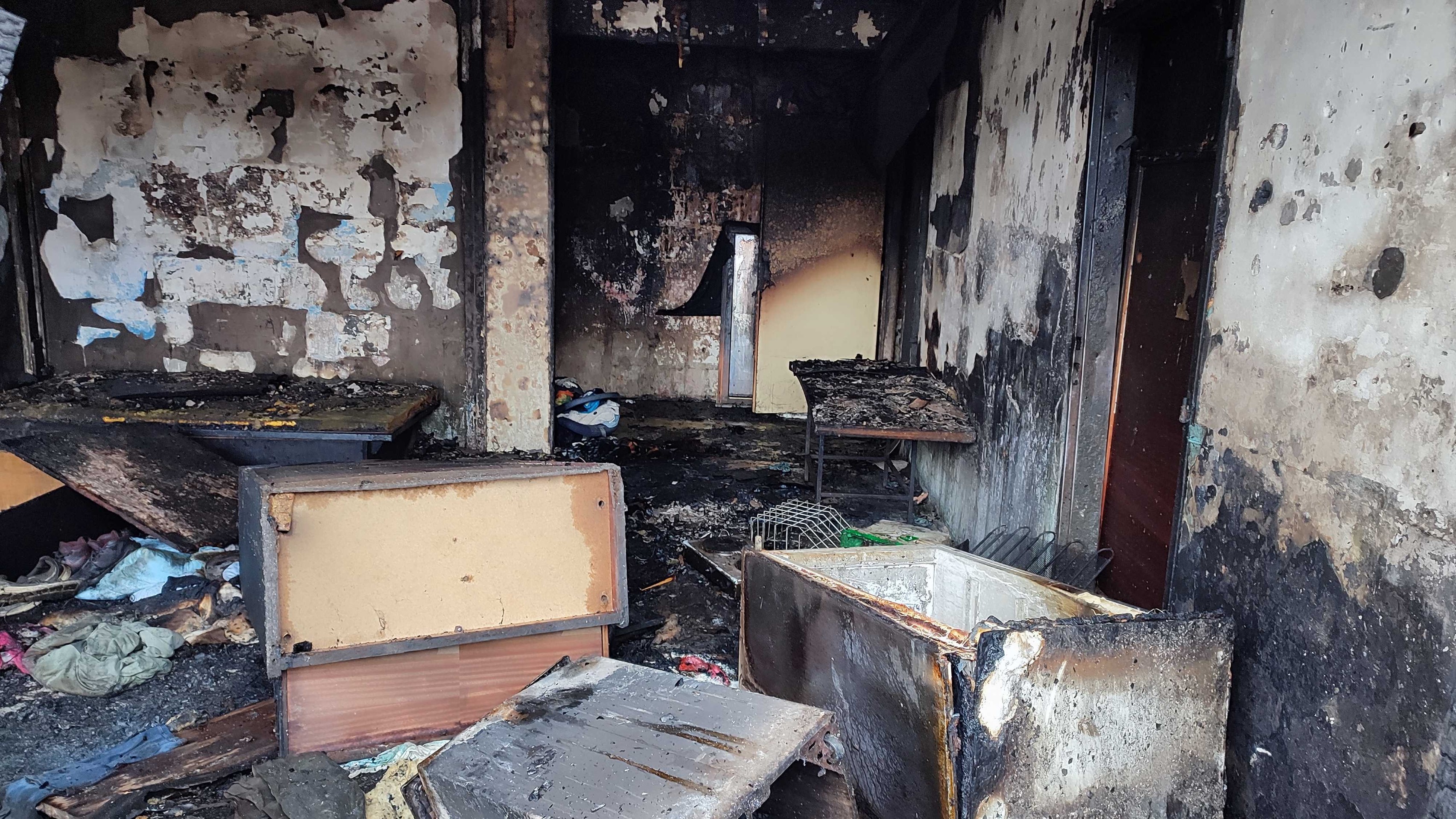 Požiar v obci Svinia