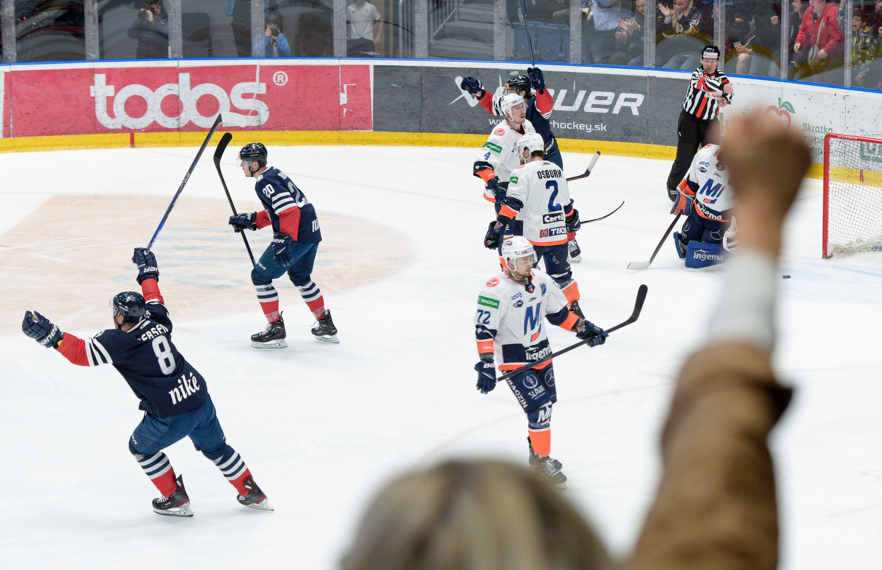 Gólová radosť hráčov Slovana