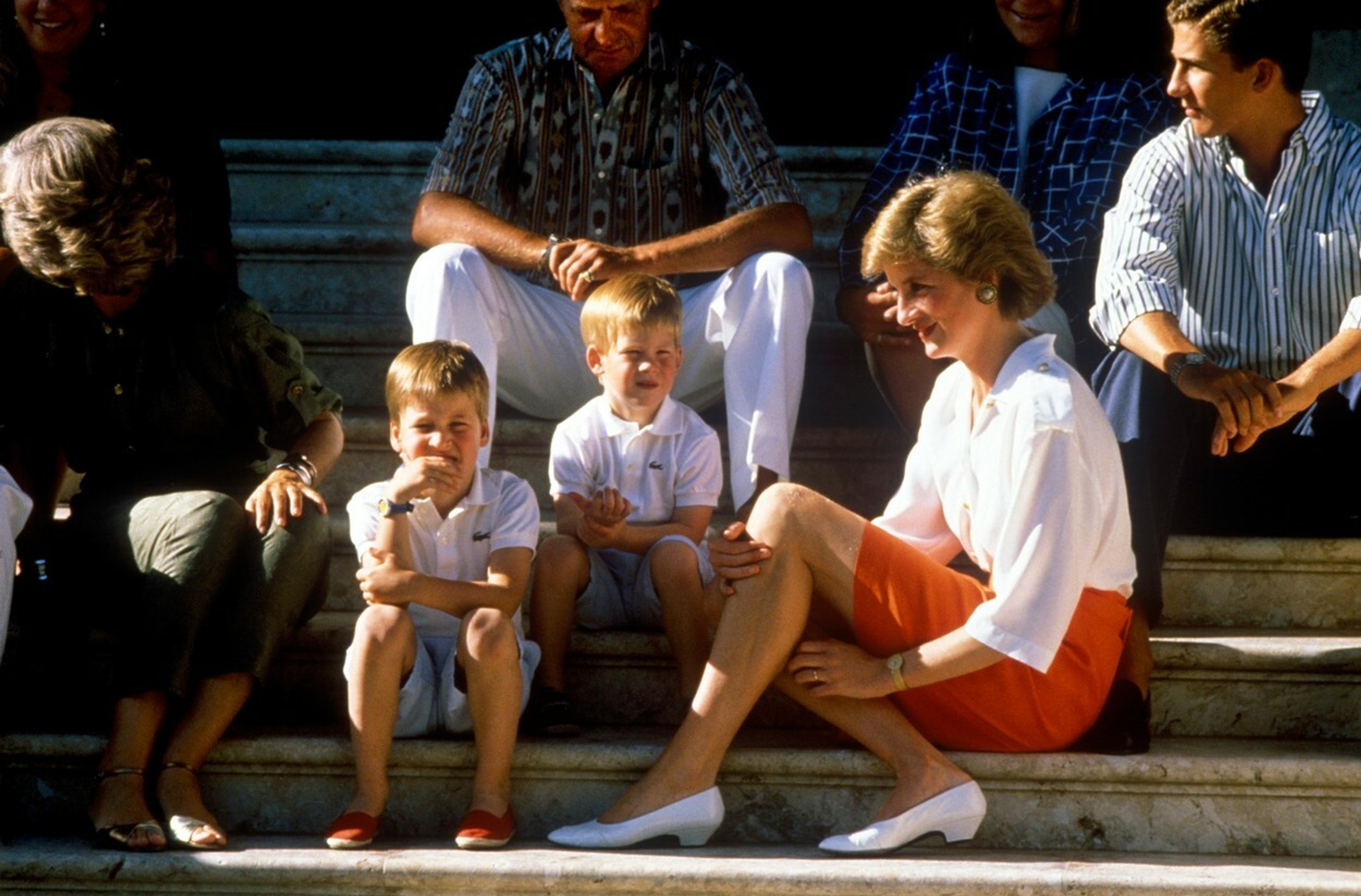 Diana s deťmi Williamom a Harrym