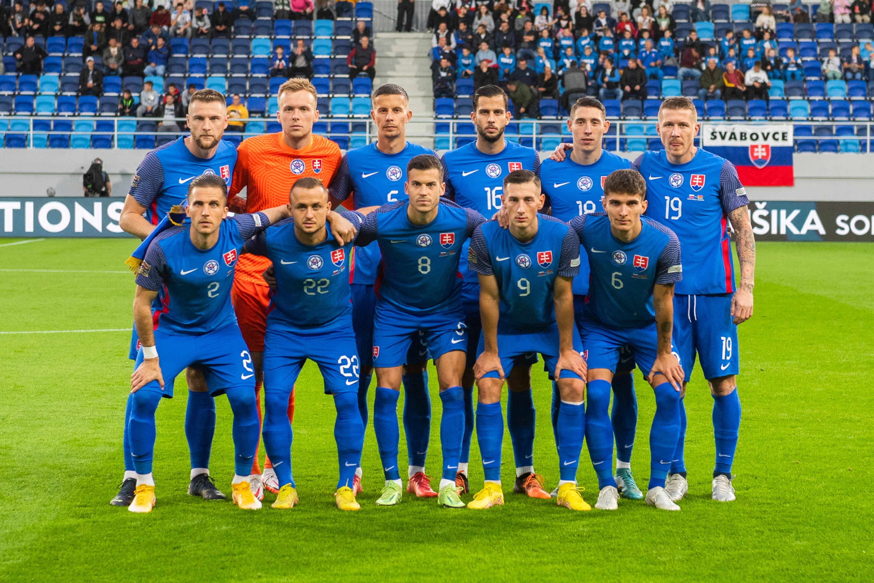 Slovenská reprezentácia pred zápasom s Bieloruskom