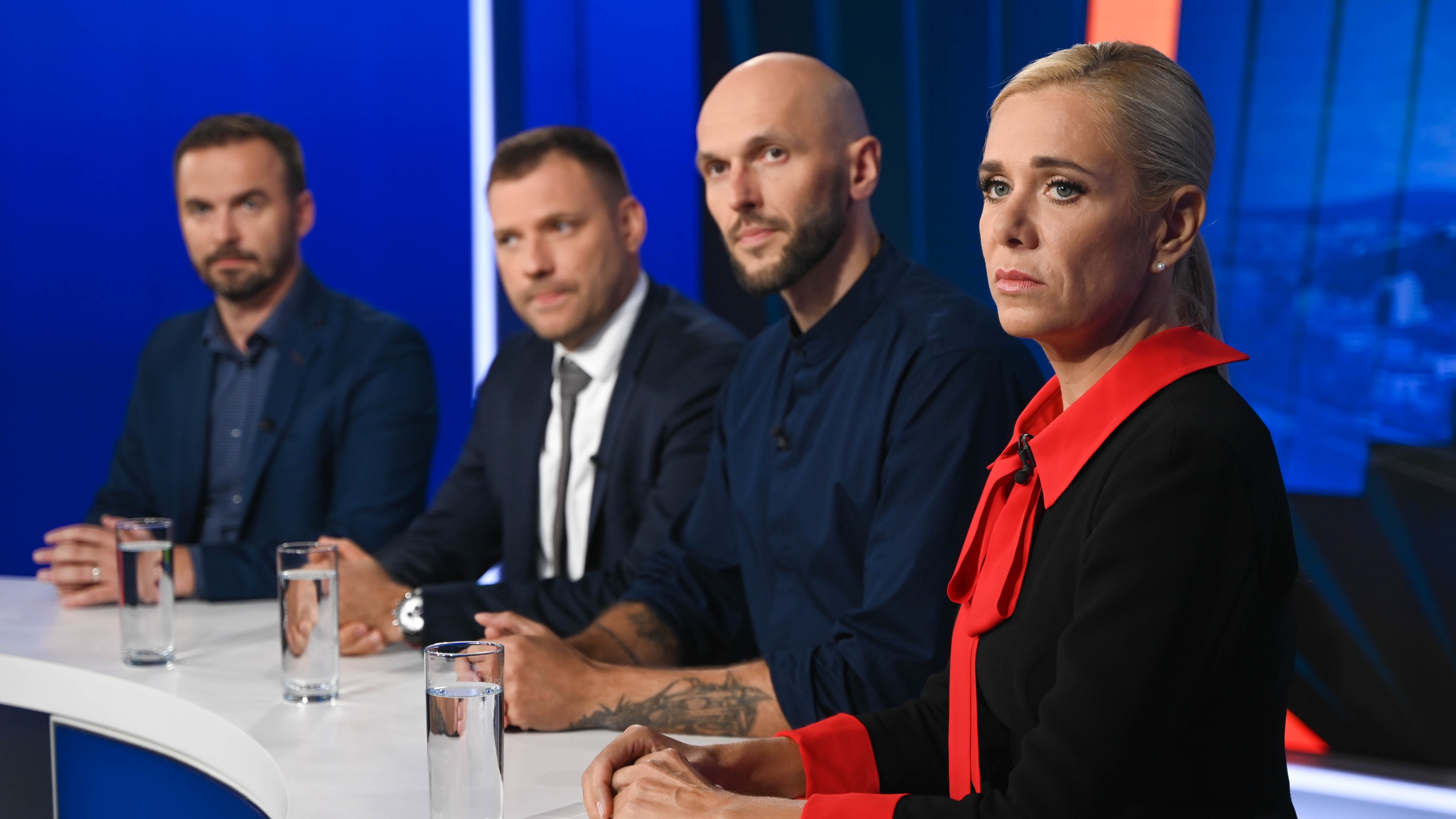 M. Šipoš, T. Taraba, M. Truban a D. Saková v relácii Na telo.