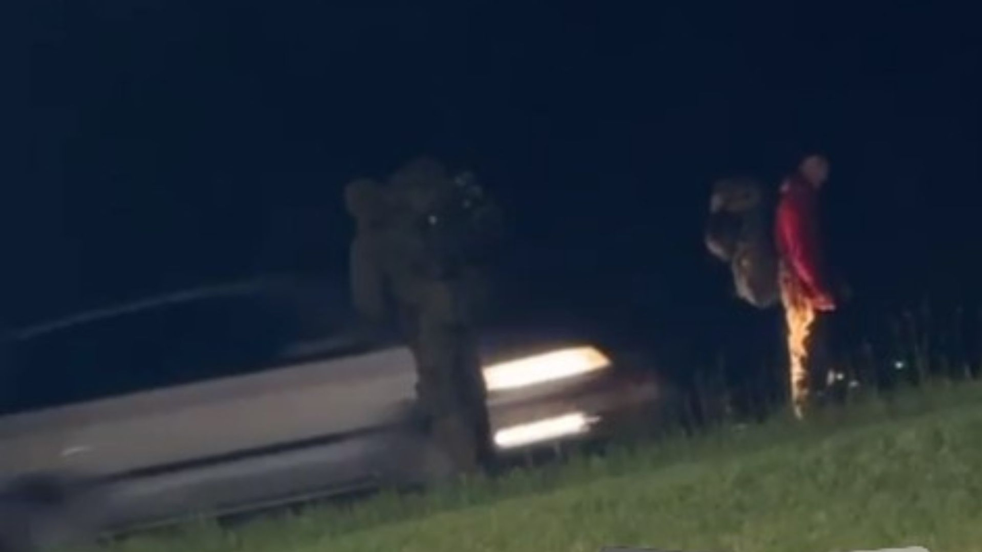 Nešťastie neďaleko benzínovej pumpy.